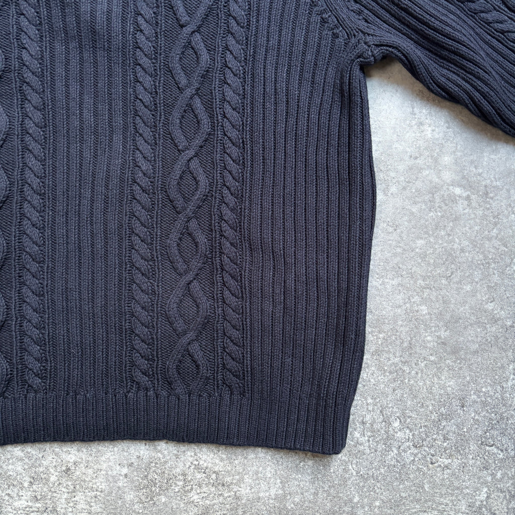 [1990's] Chaps Cable Knit Mock Neck Sweater