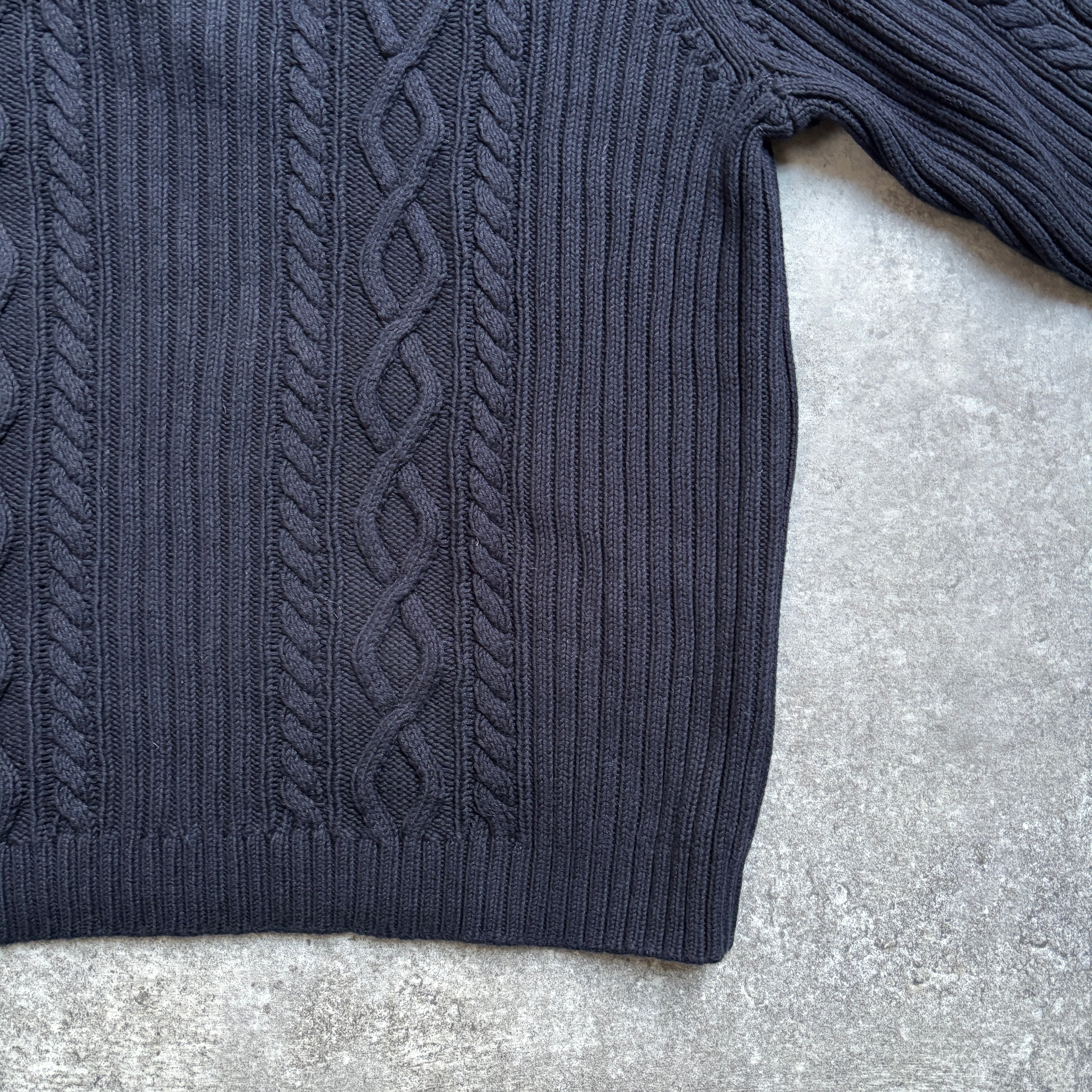 [1990's] Chaps Cable Knit Mock Neck Sweater