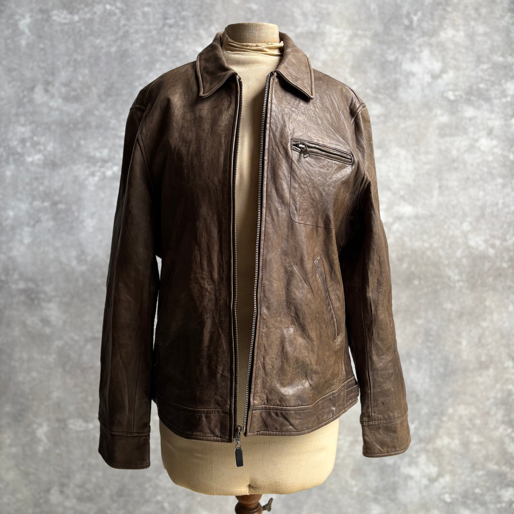 【1990's】Banana Republic Brown Leather Jacket