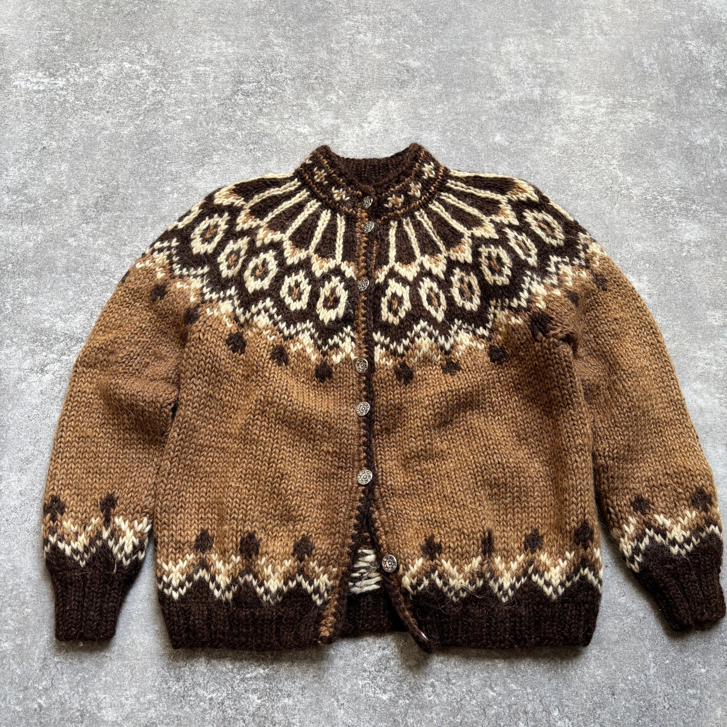 【~1980’s】Nordic Wool Knit Cardigan