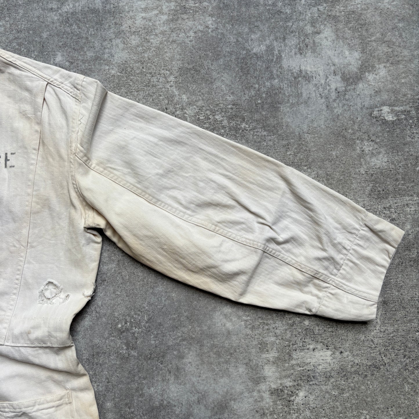 【1940's】Aviation Service Inc. White Coveralls 月桂樹ボタン