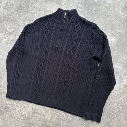 【1990's】Chaps Cable Knit Mock Neck Sweater