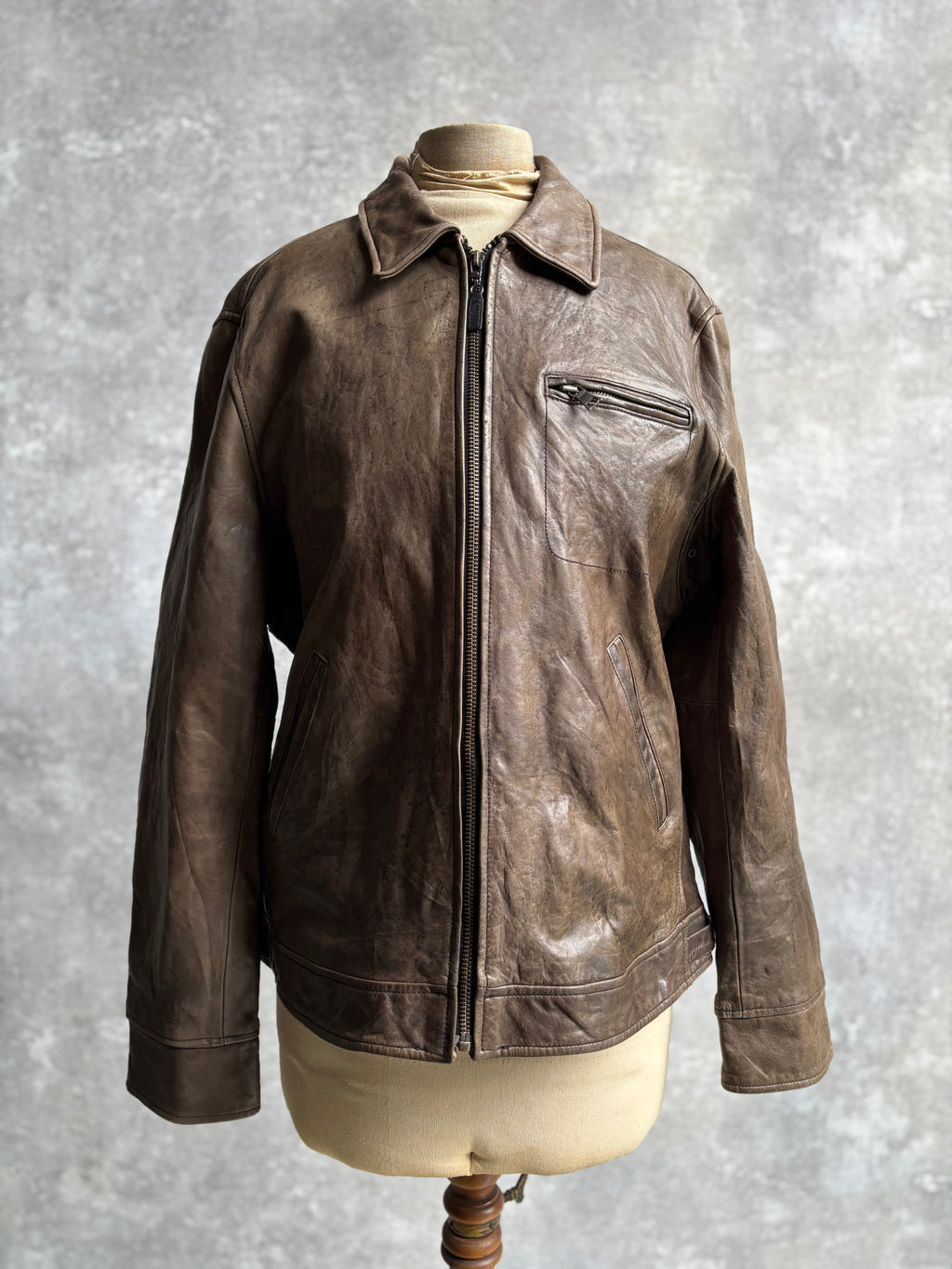 【1990's】Banana Republic Brown Leather Jacket
