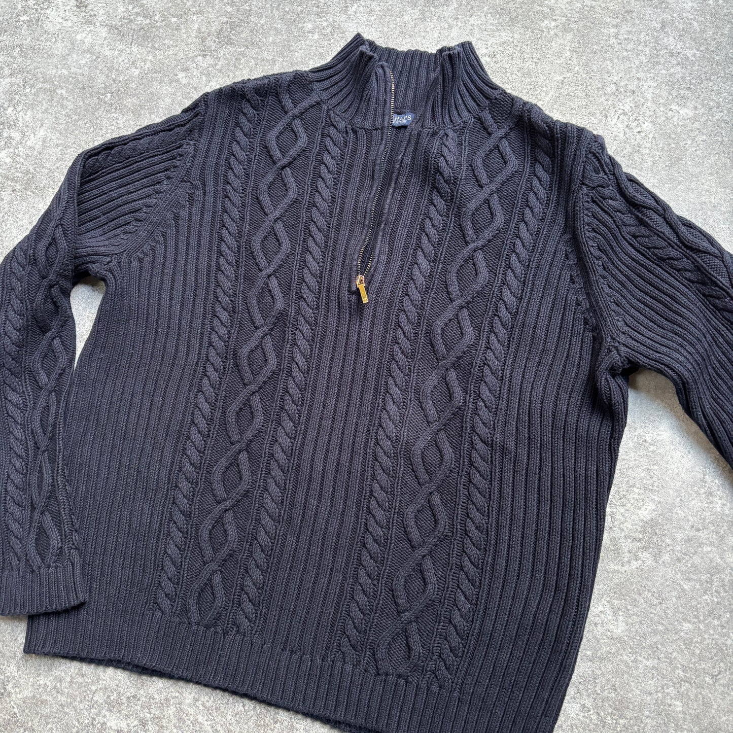 【1990's】Chaps Cable Knit Mock Neck Sweater