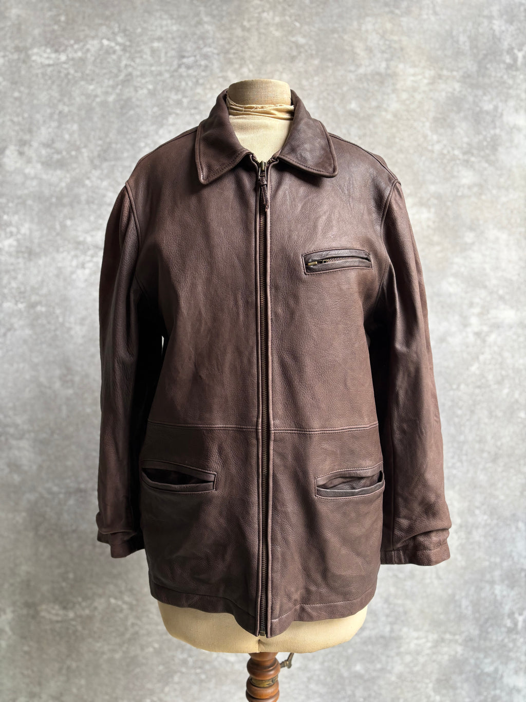 【1970‘s】 Roots Brown Leather Jacket