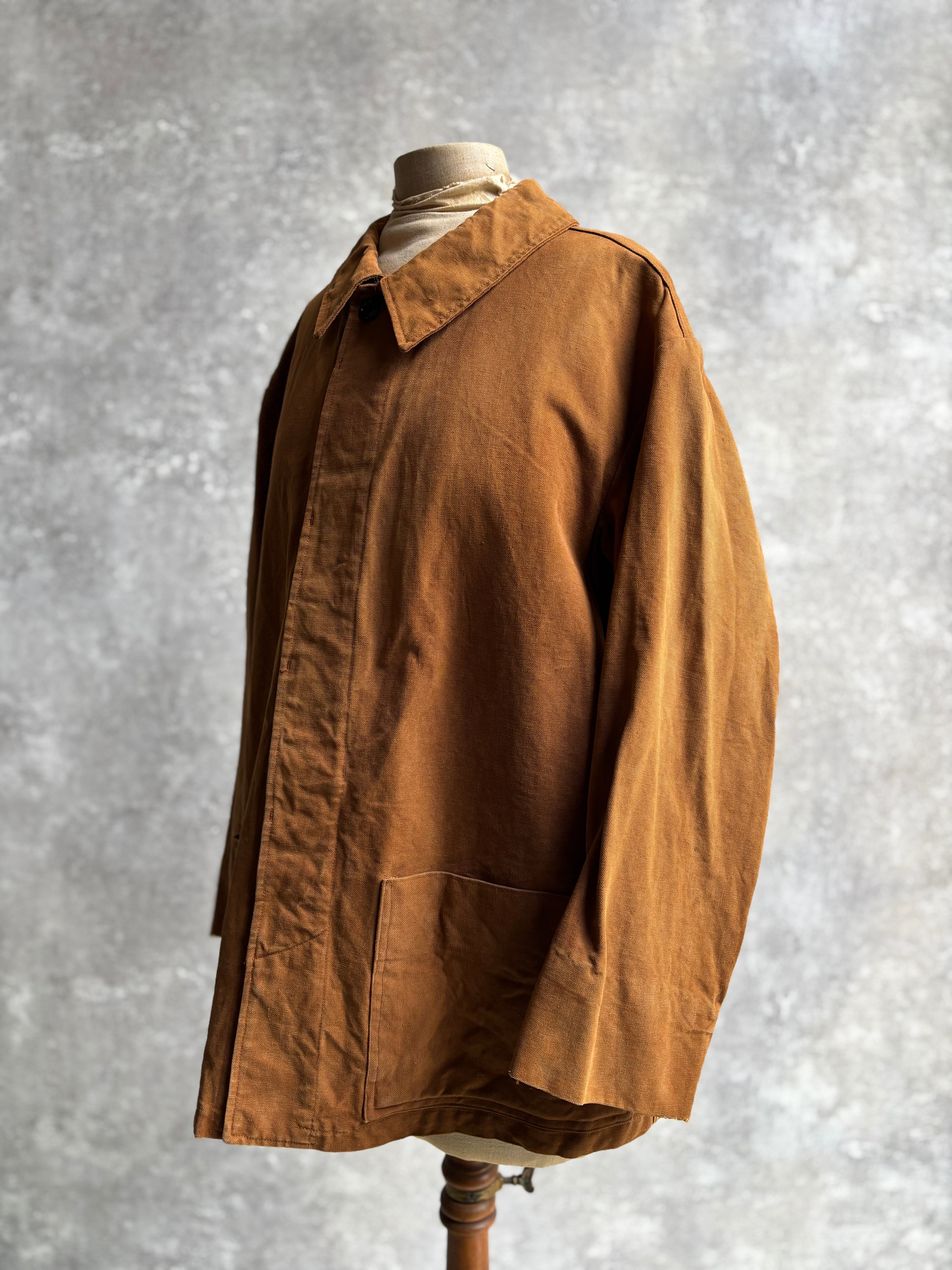 【~1980's】Vintage French Railway Brown Work Jacket