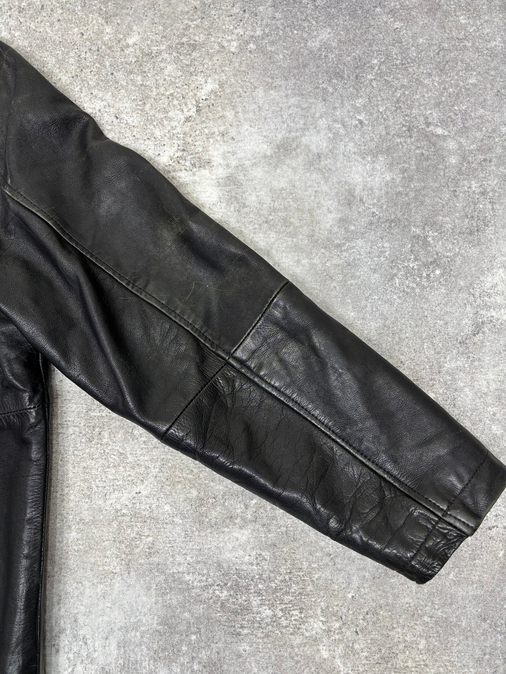 2000s Vintage Black Leather Jacket by KIABI