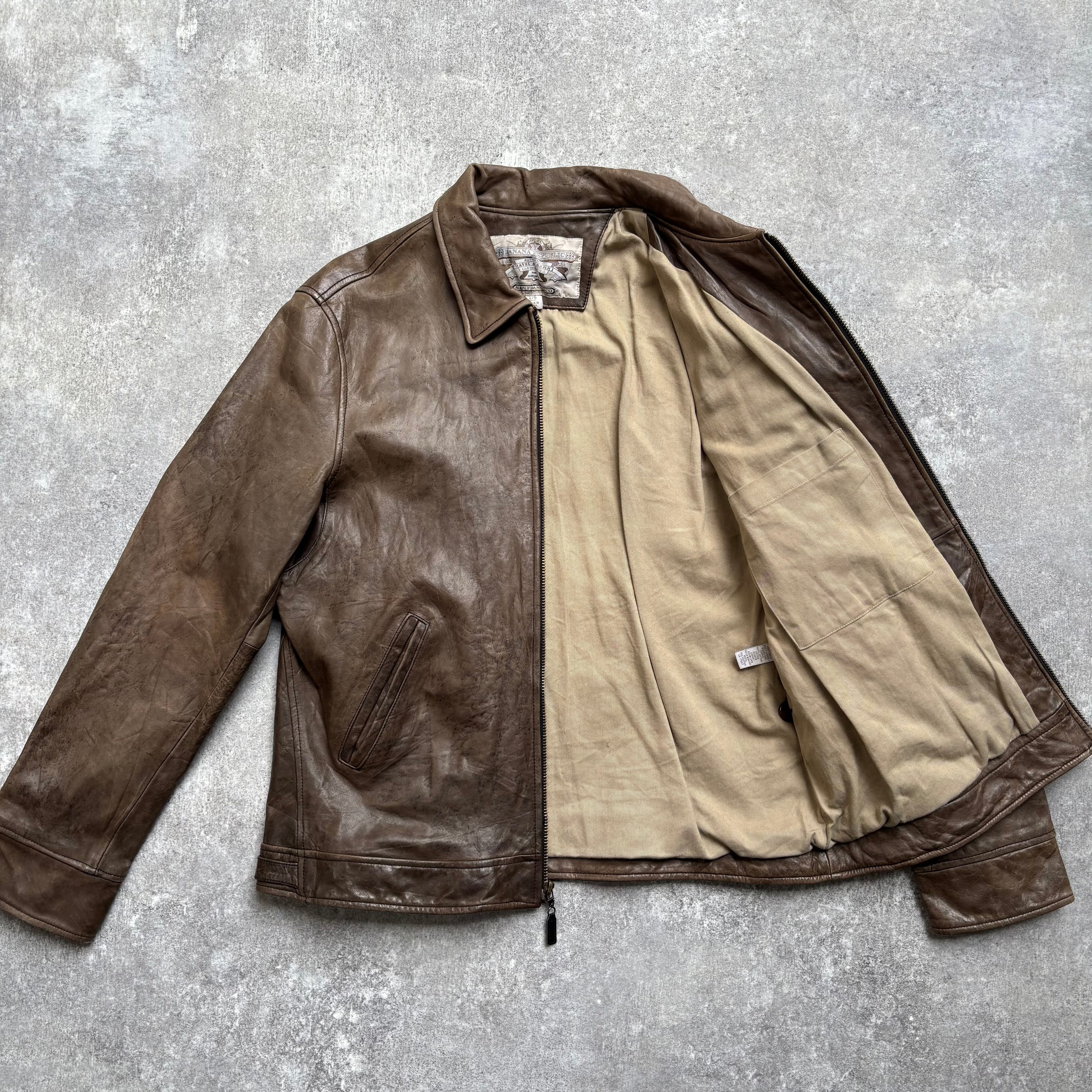 【1990's】Banana Republic Brown Leather Jacket