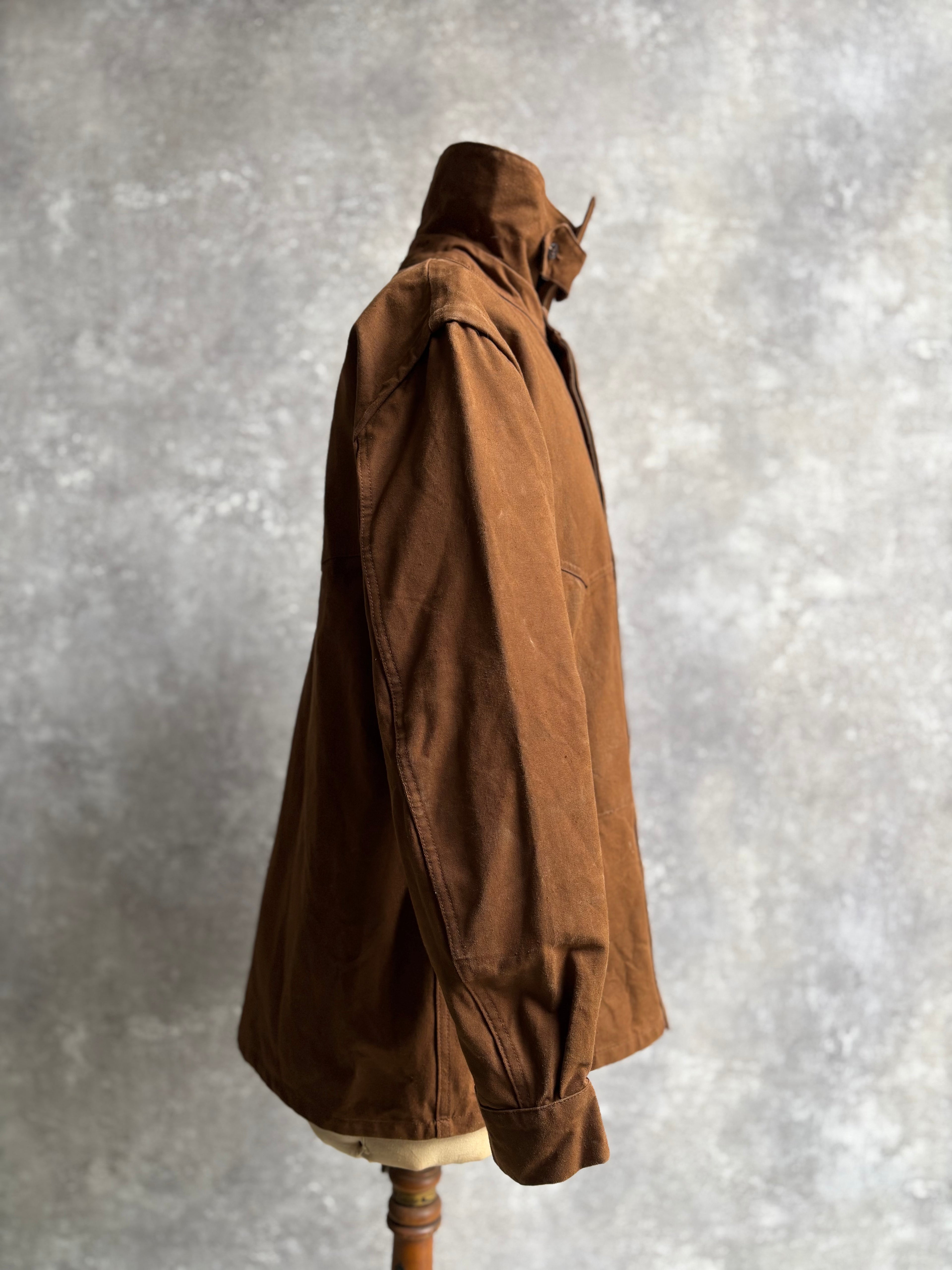 【~1980's】Vintage French Railway Brown Work Jacket