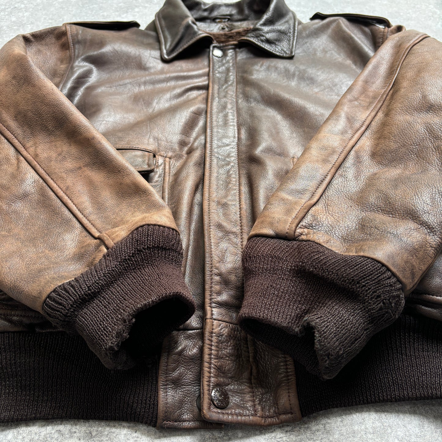 【~1990‘s】G-1 Type Brown Leather Fright Jacket