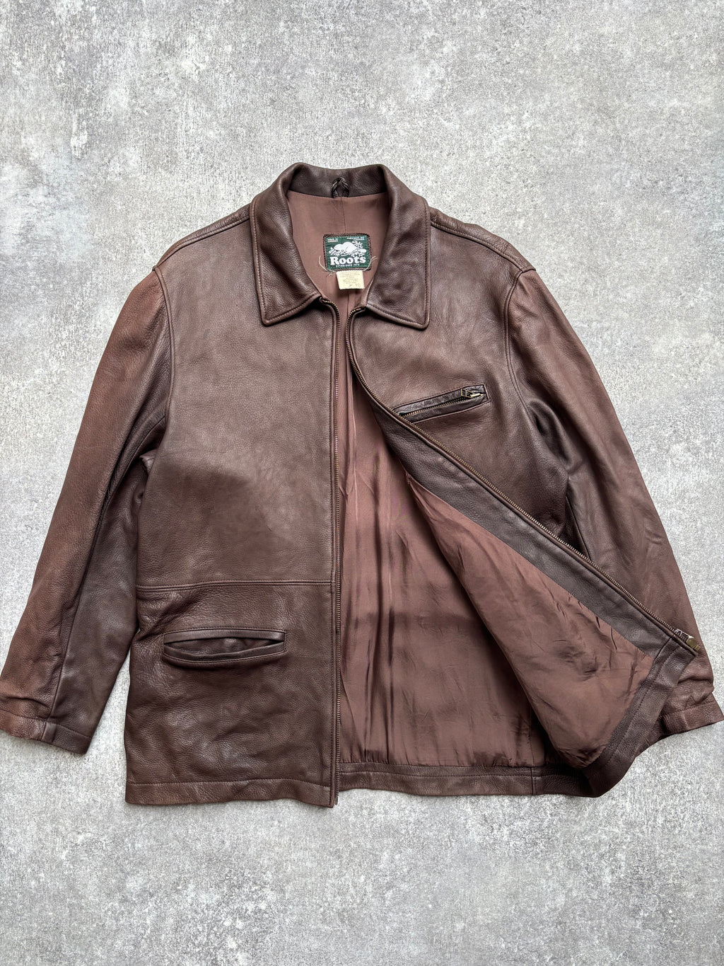 【1970‘s】 Roots Brown Leather Jacket