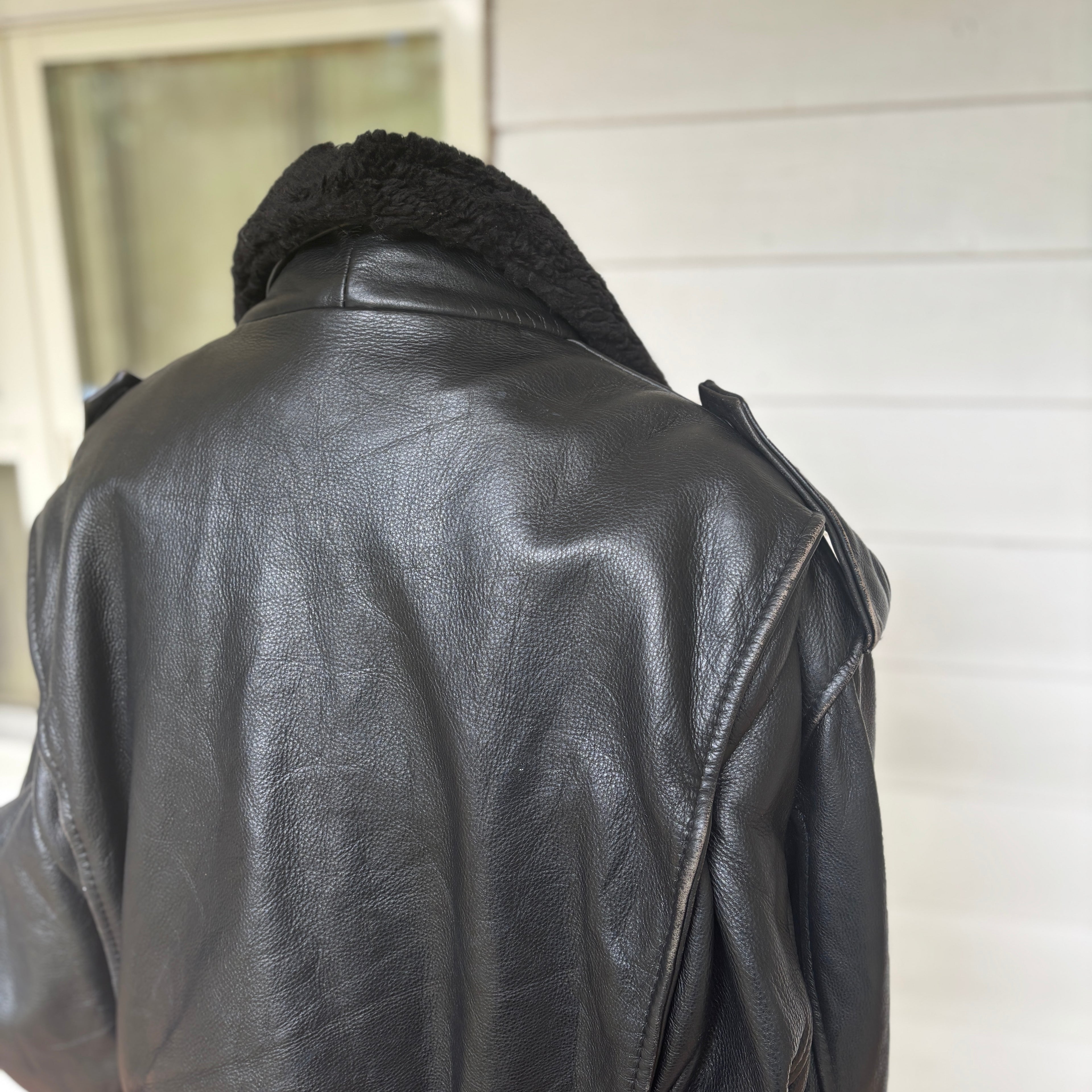 【1975】G-1 Type Black Leather Flight Jacket