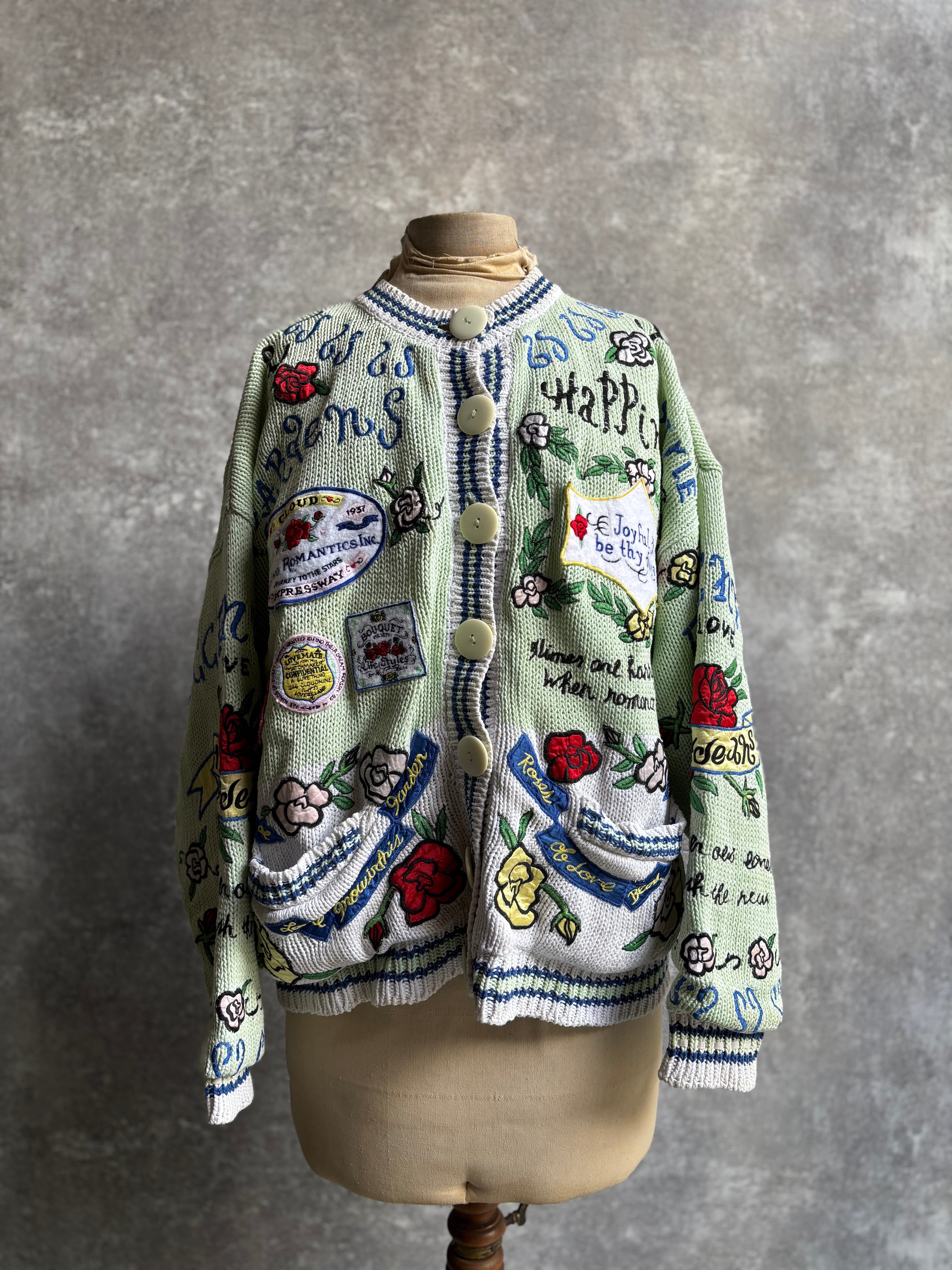 [1989] Whimsical Romantic Knit Cardigan