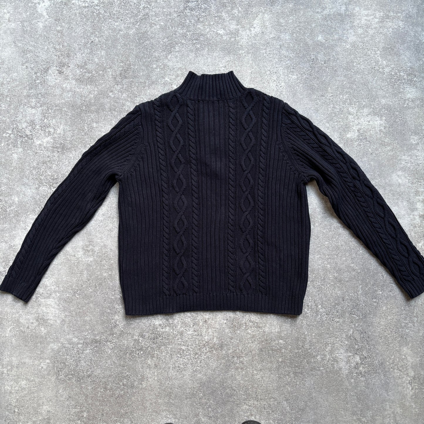 【1990's】Chaps Cable Knit Mock Neck Sweater