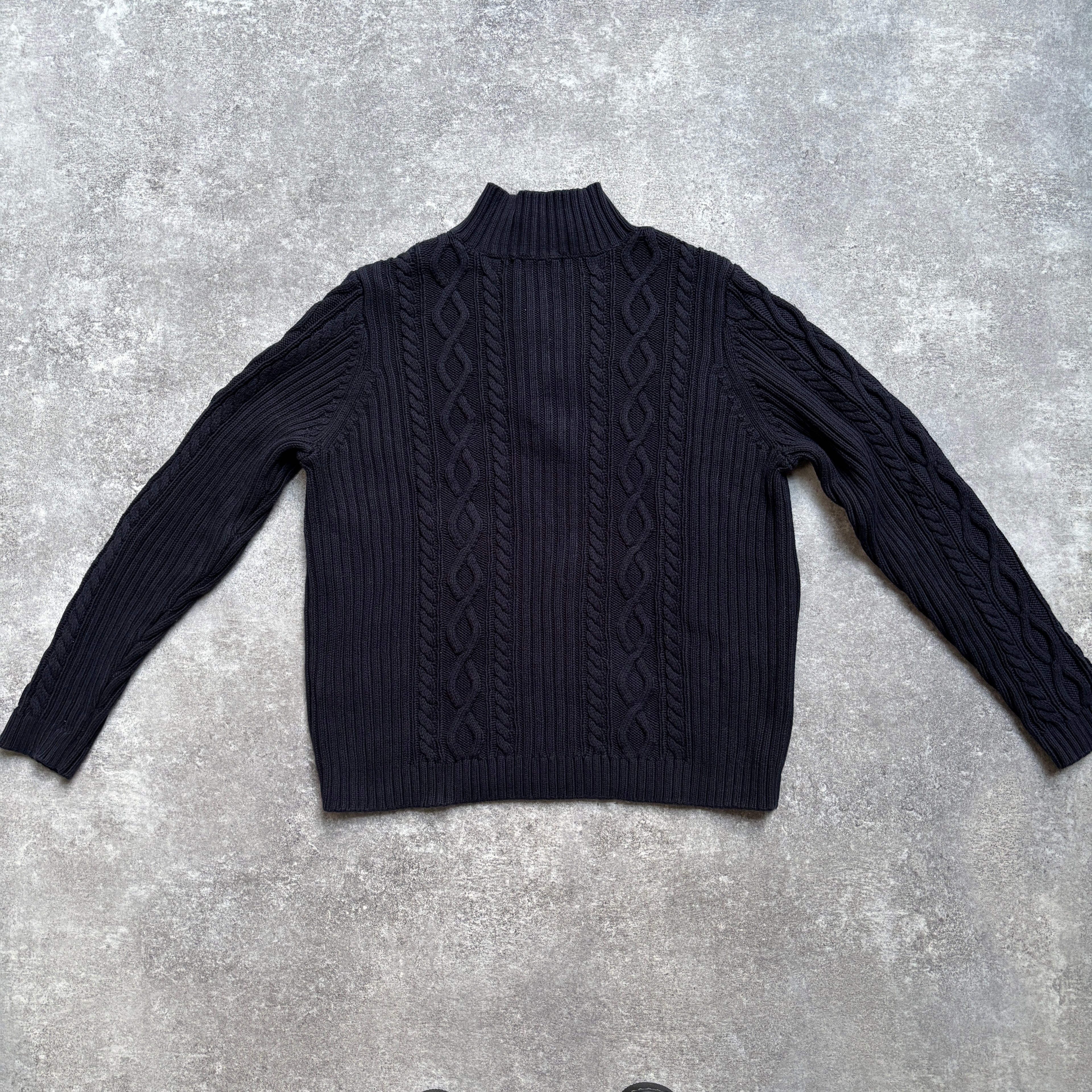 [1990's] Chaps Cable Knit Mock Neck Sweater