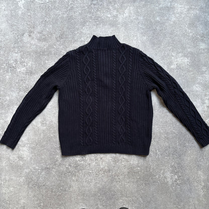 【1990's】Chaps Cable Knit Mock Neck Sweater