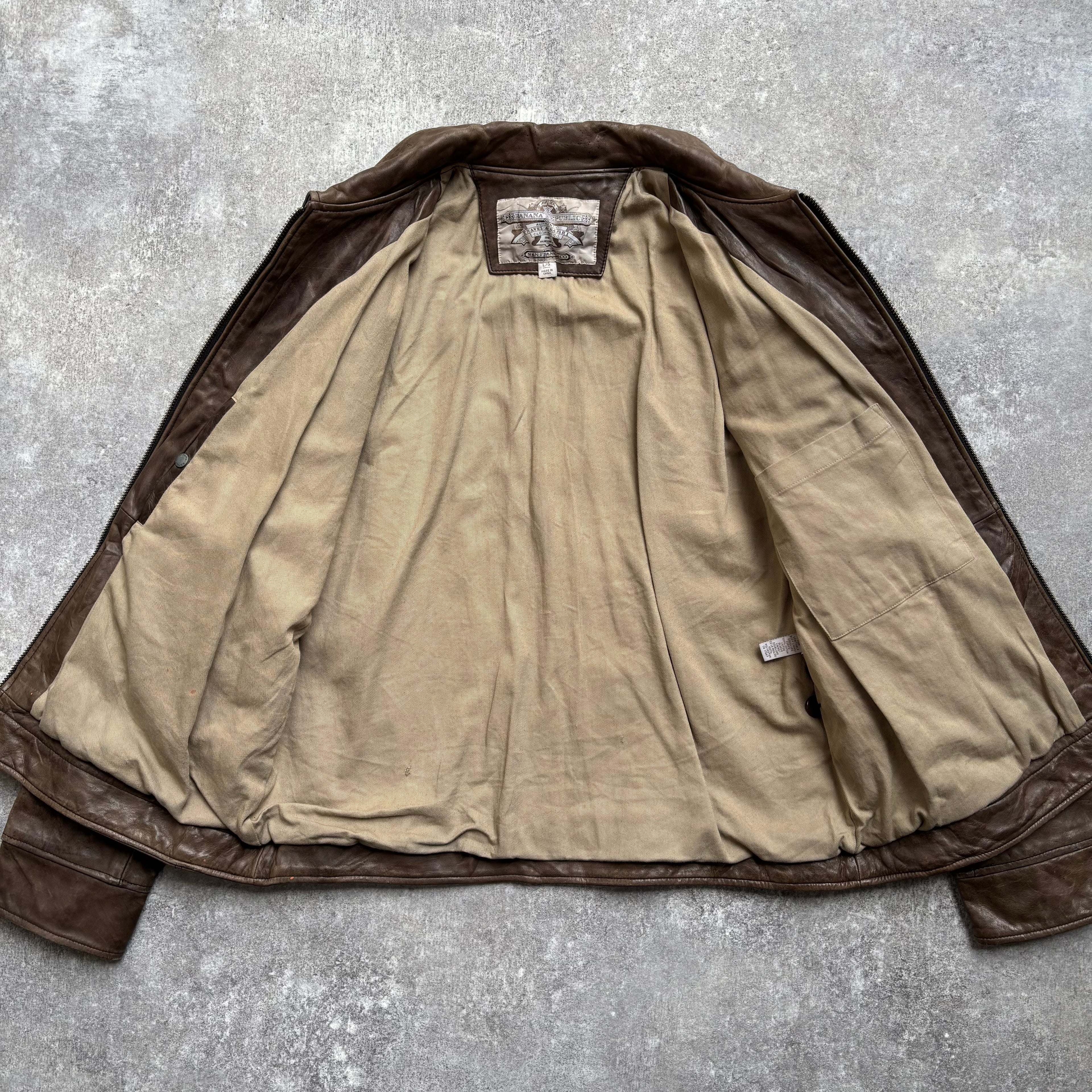 【1990's】Banana Republic Brown Leather Jacket