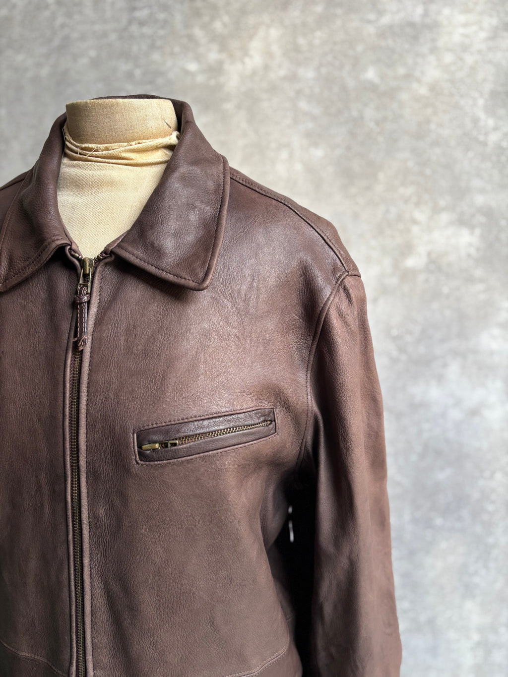 【1970‘s】 Roots Brown Leather Jacket