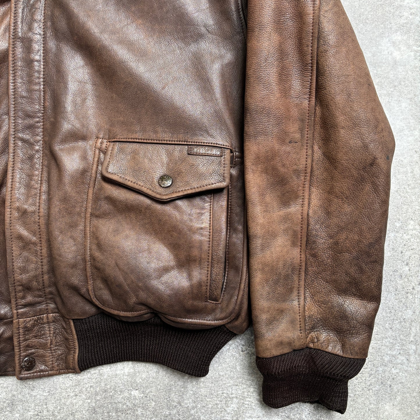 【~1990‘s】G-1 Type Brown Leather Fright Jacket