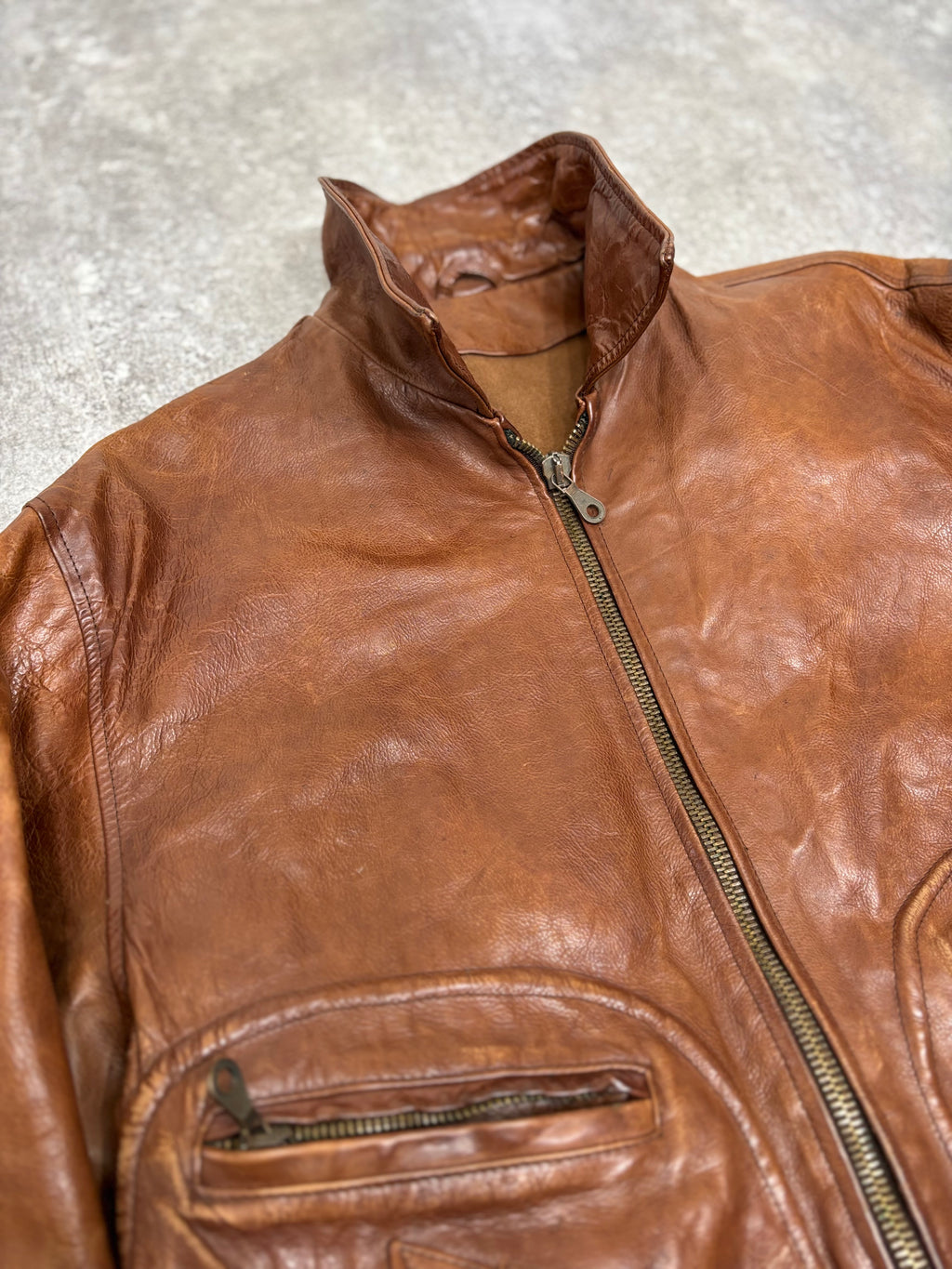 ~1990s Stealth & Co. Leather Zip Jacket – Brown