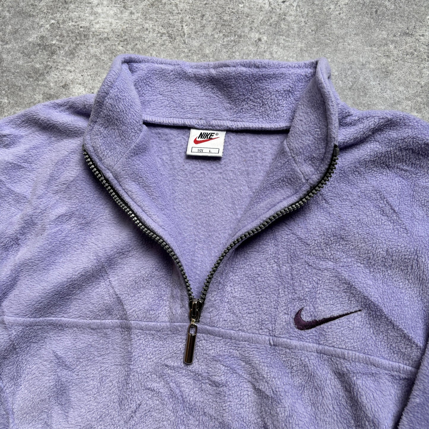 【1990's】Nike Purple Half Zip Fleece Pullover