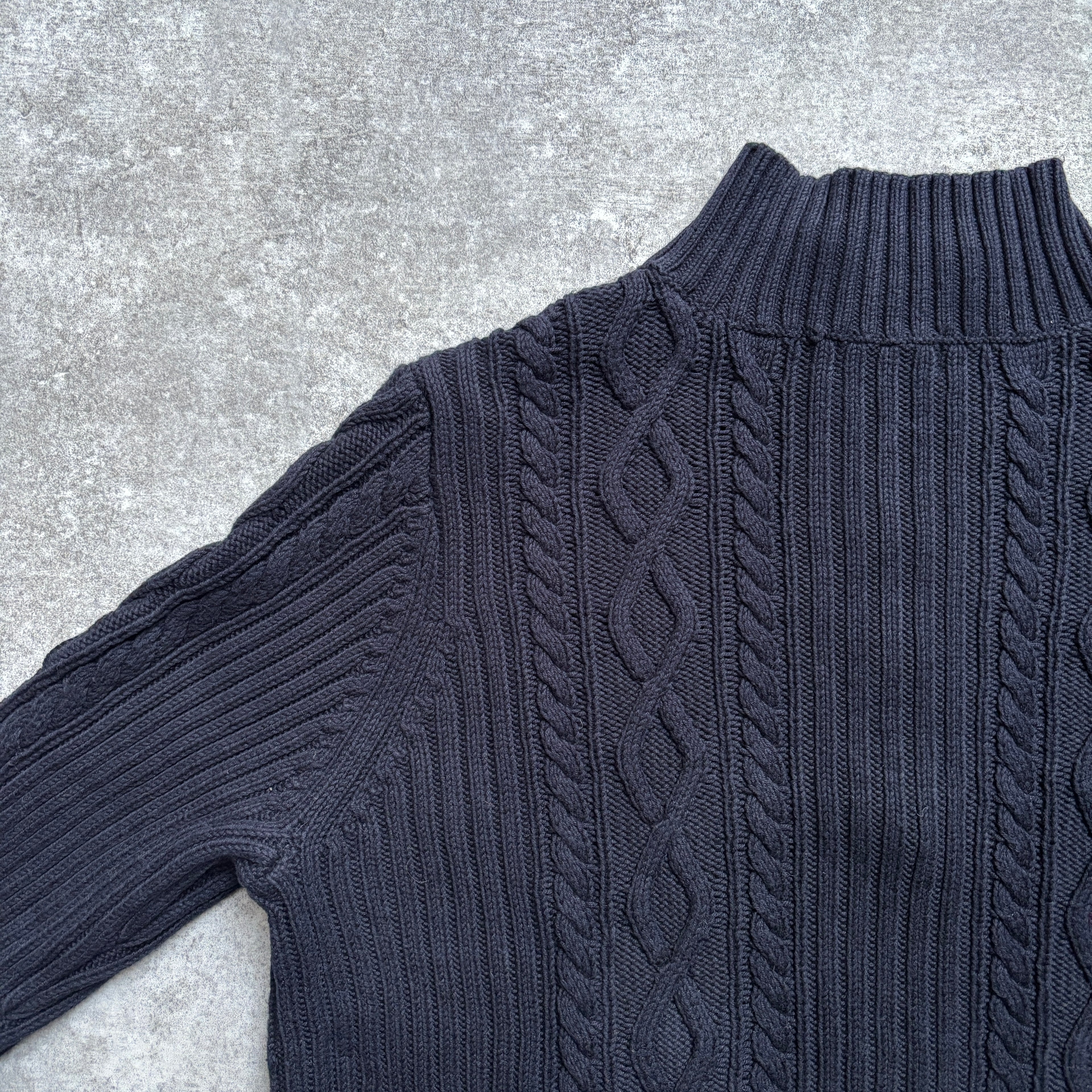 [1990's] Chaps Cable Knit Mock Neck Sweater