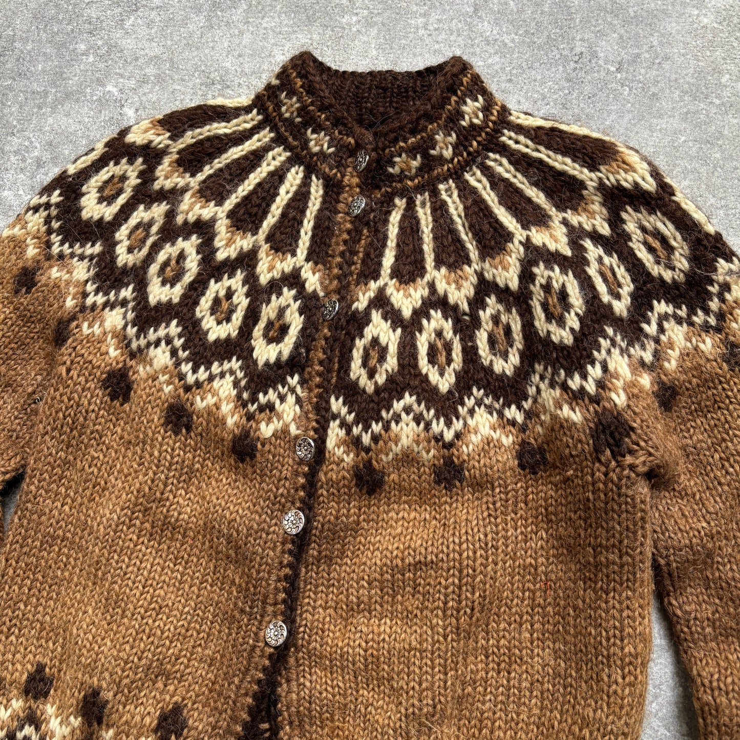 【~1980’s】Nordic Wool Knit Cardigan