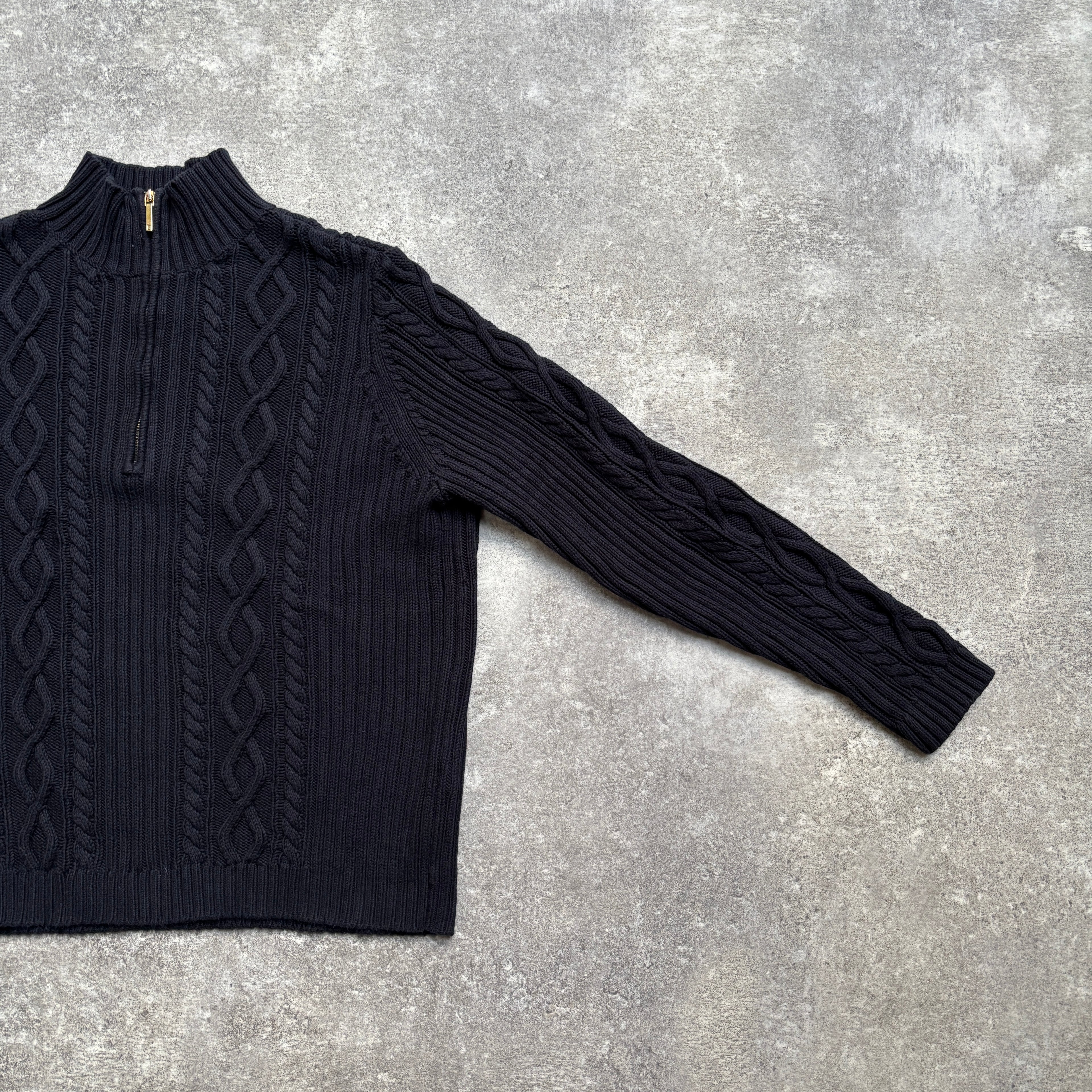 [1990's] Chaps Cable Knit Mock Neck Sweater