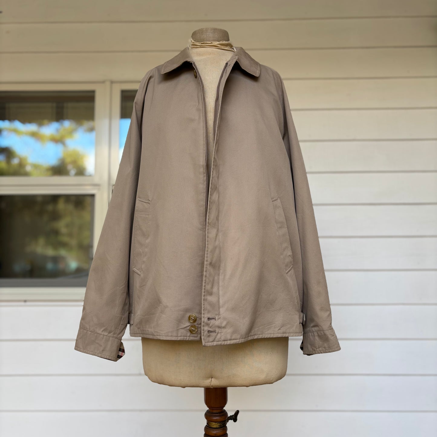 【1980's】Burberry's Beige Harrington Jacket