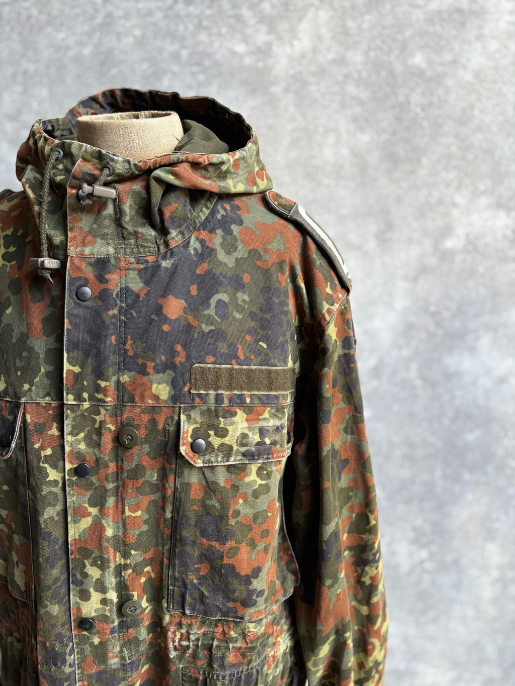 【~1990's】German Bundeswehr Flecktarn Camouflage Parka