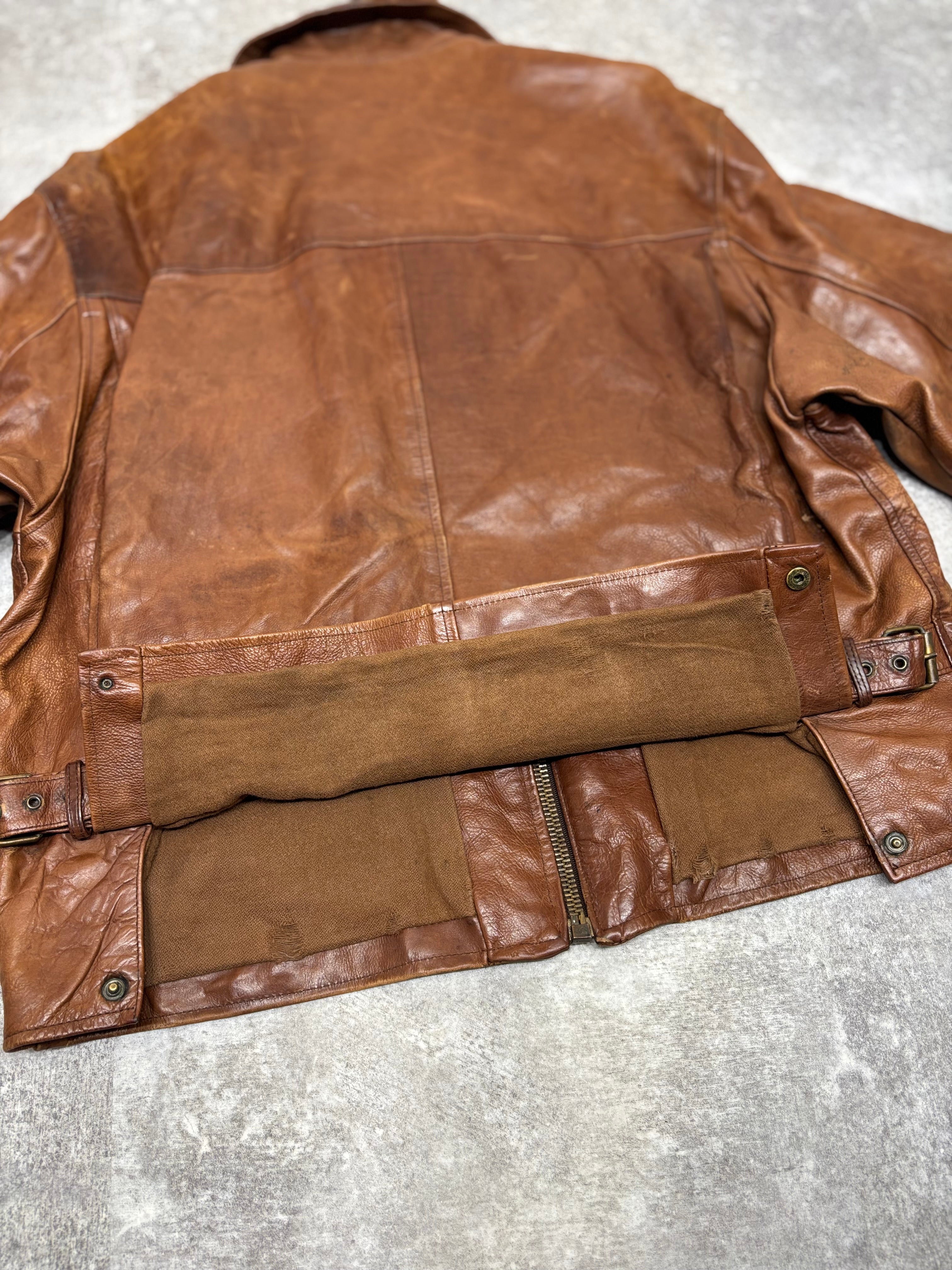 ~1990s Stealth & Co. Leather Zip Jacket – Brown