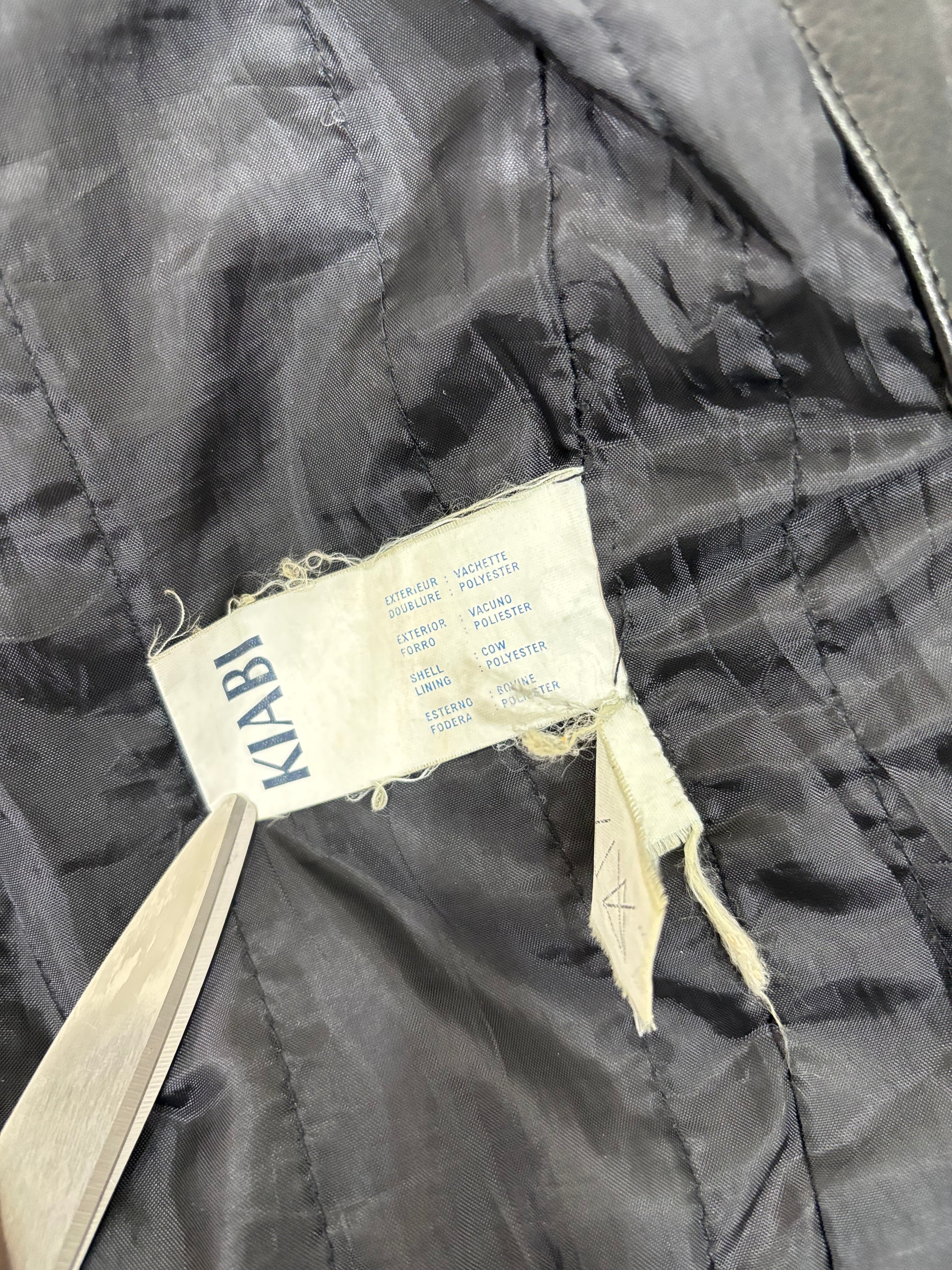 2000s Vintage Black Leather Jacket by KIABI