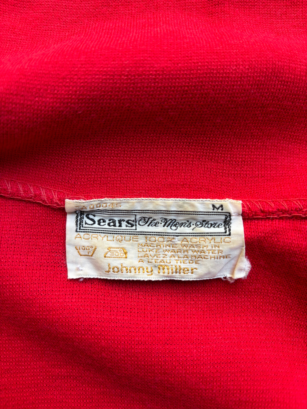 【1970s】Sears Track Jacket  Model Johnny Miller