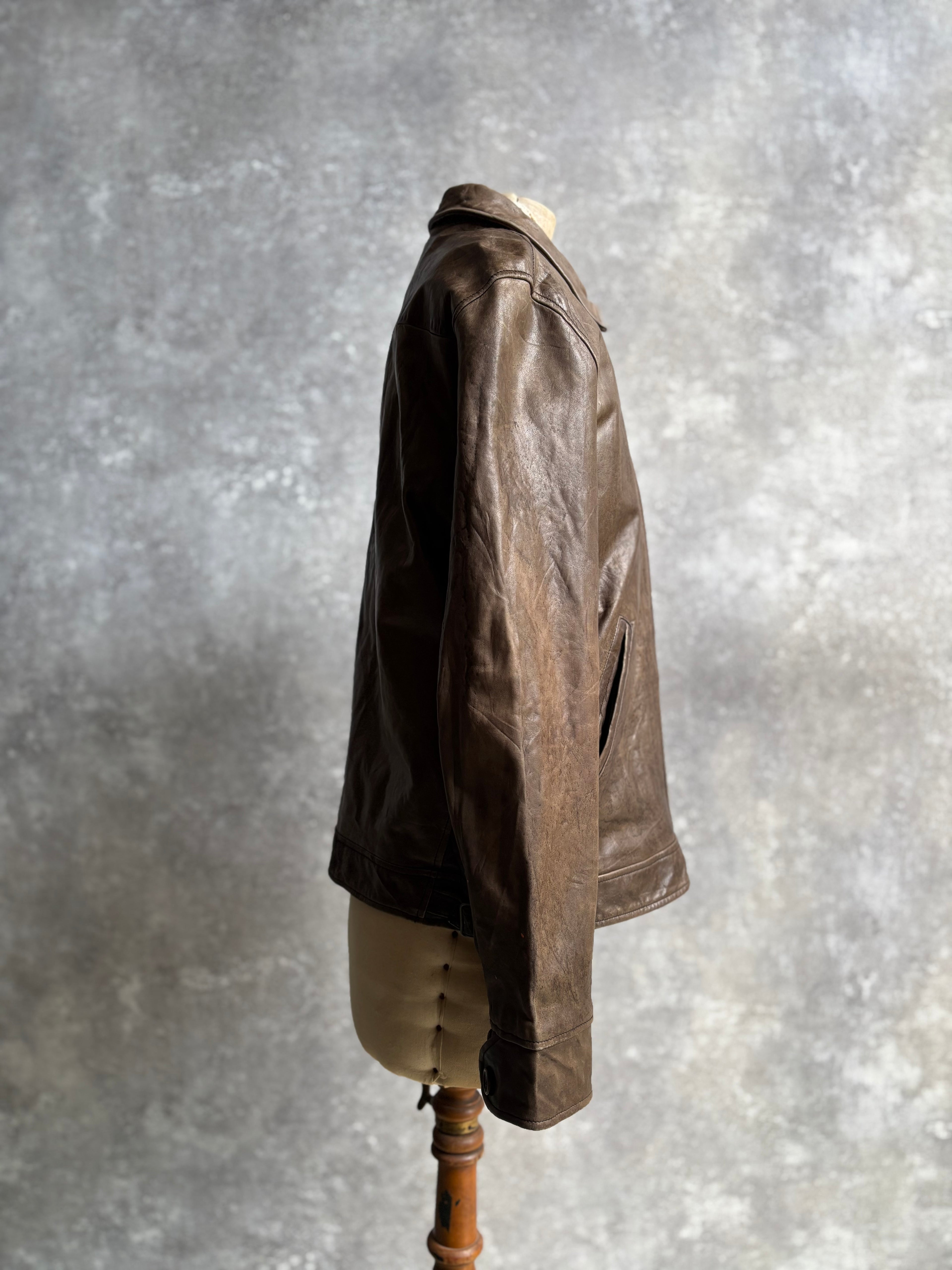 【1990's】Banana Republic Brown Leather Jacket