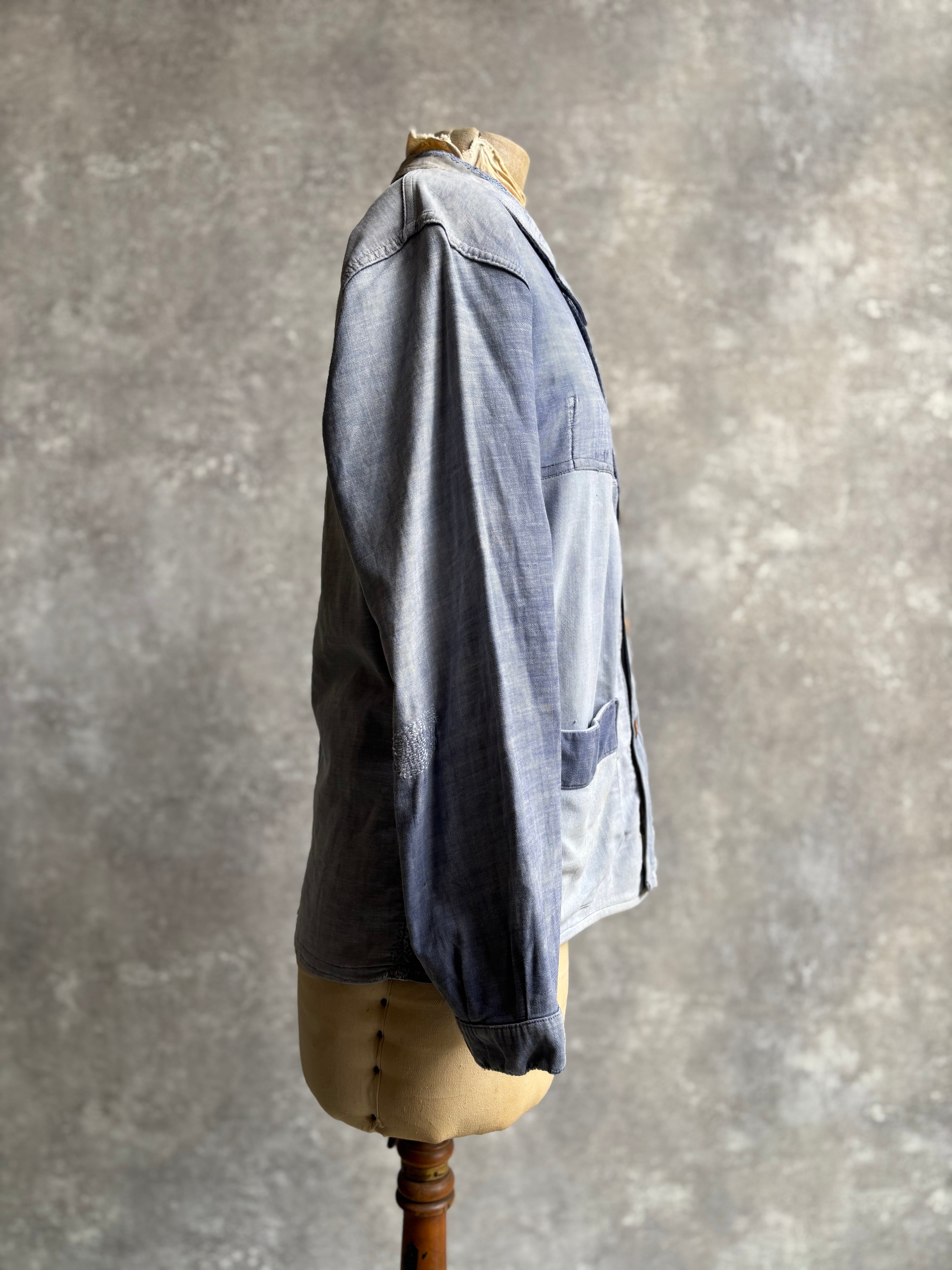 【~1950's】Vintage French Cotton Linen Work Jacket『Vulcain ヴァルカン』