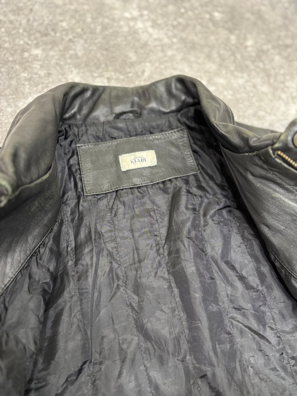2000s Vintage Black Leather Jacket by KIABI