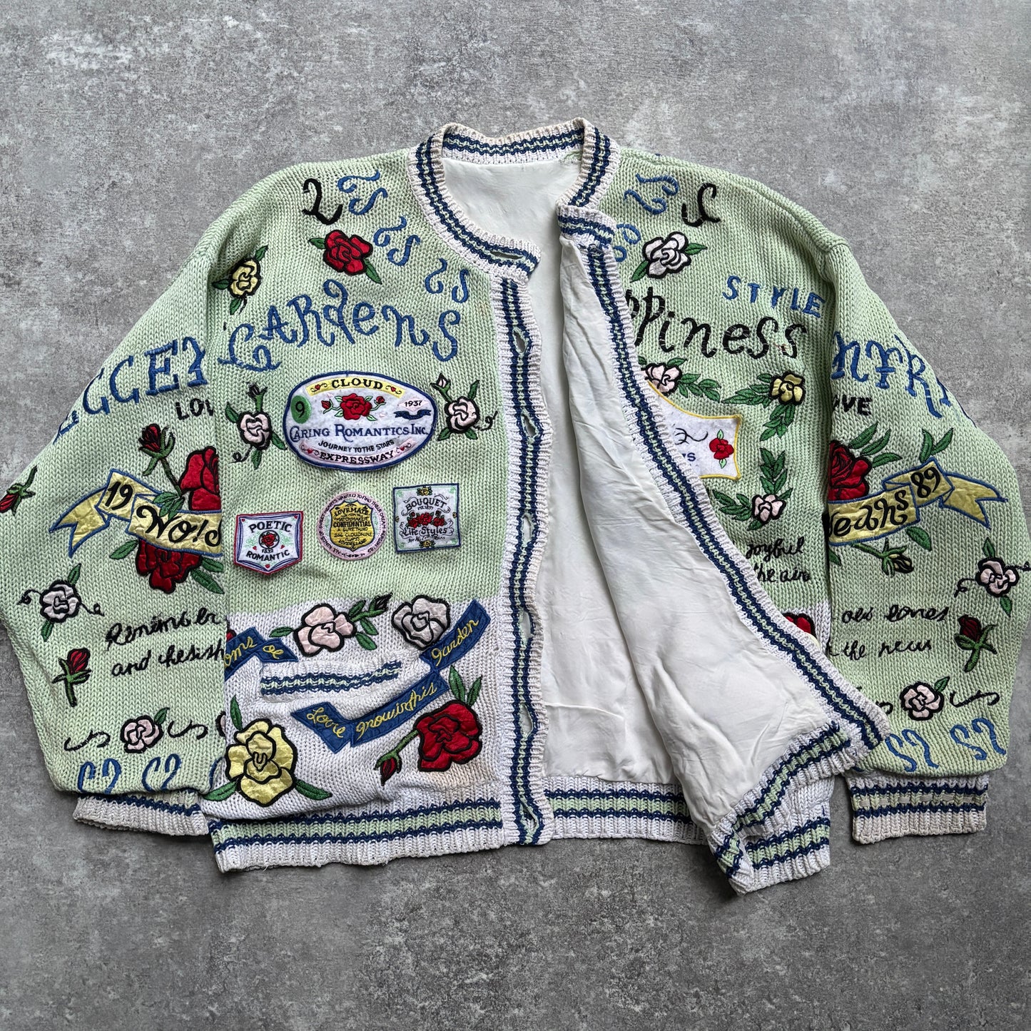 【1989年製】Whimsical Romantic Knit Cardigan