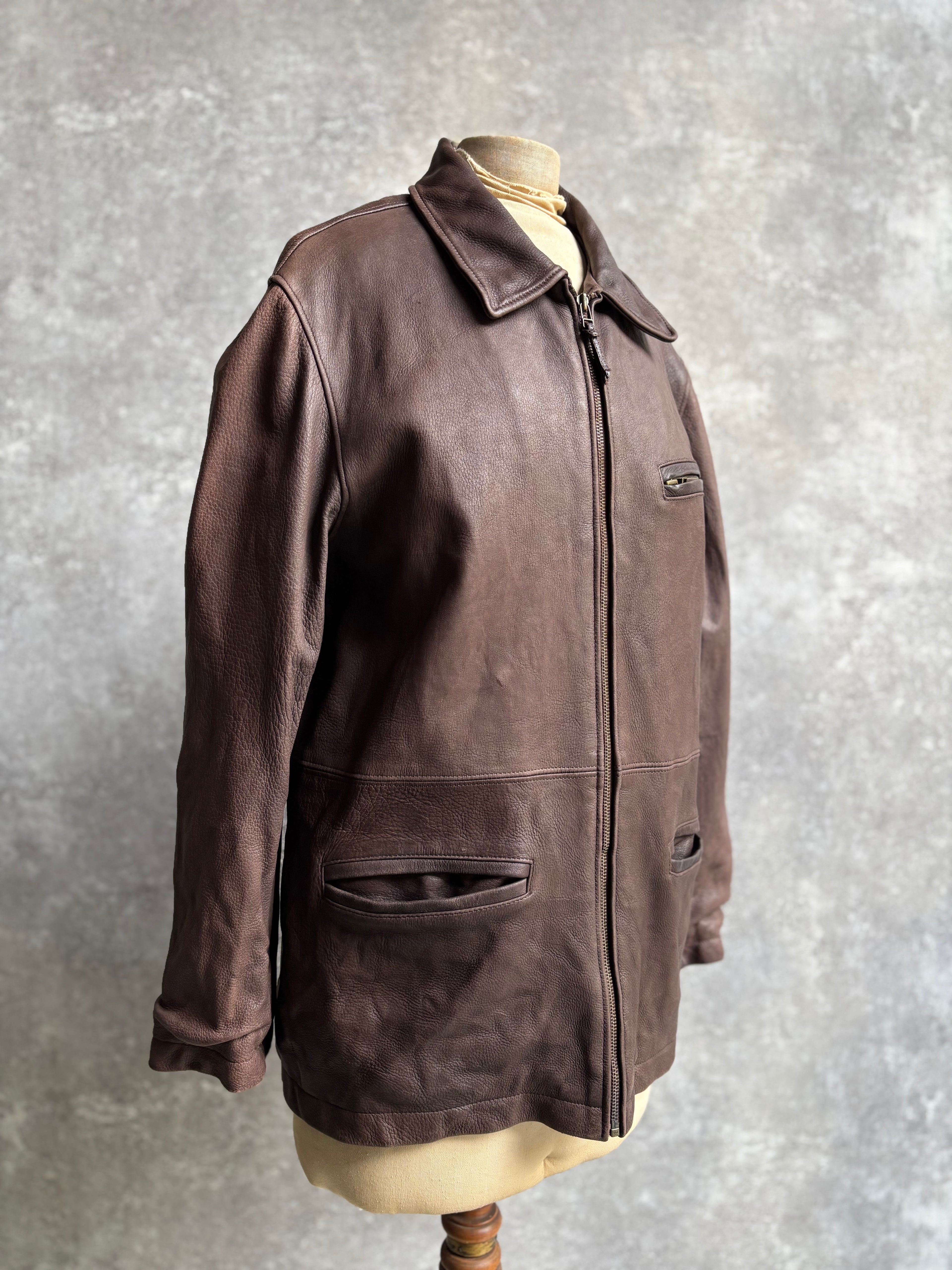 【1970‘s】 Roots Brown Leather Jacket
