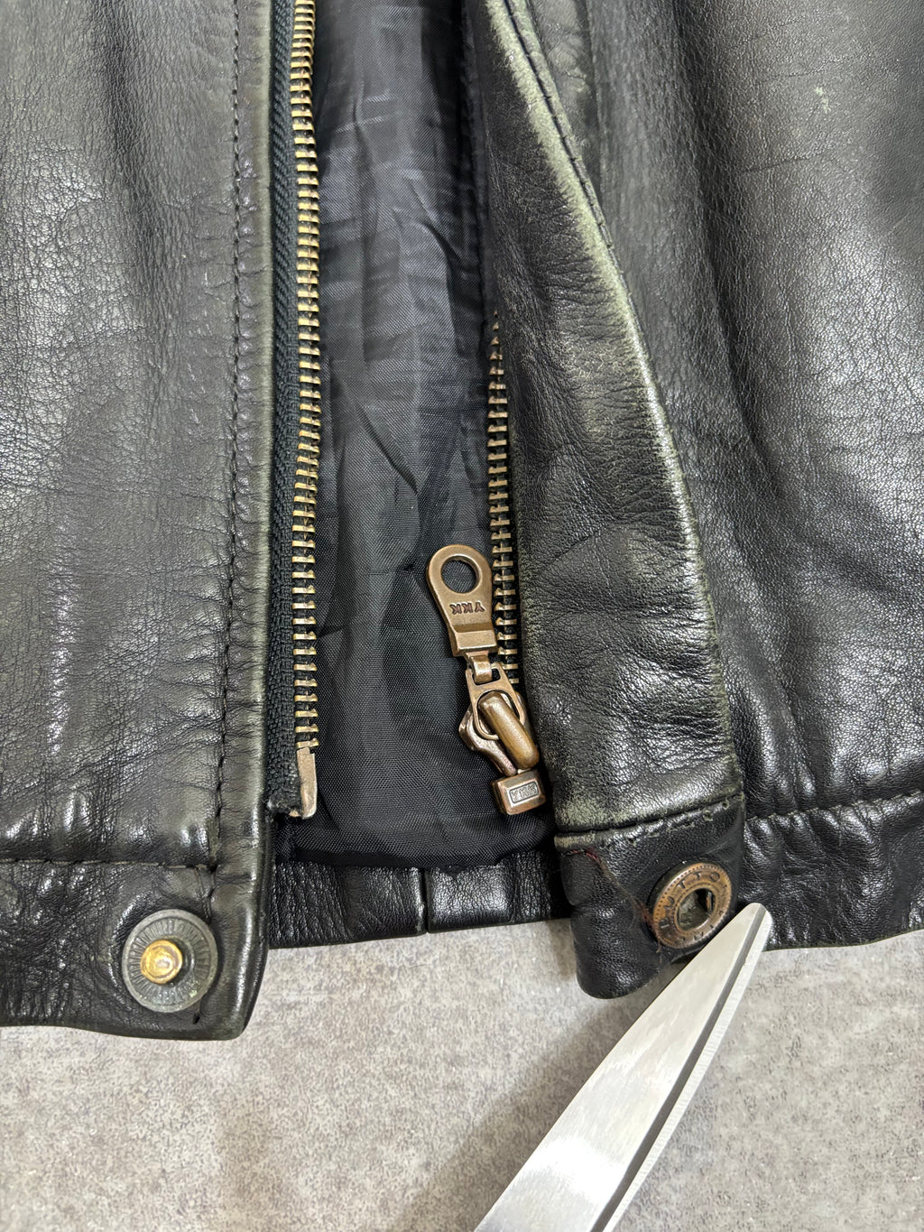 2000s Vintage Black Leather Jacket by KIABI