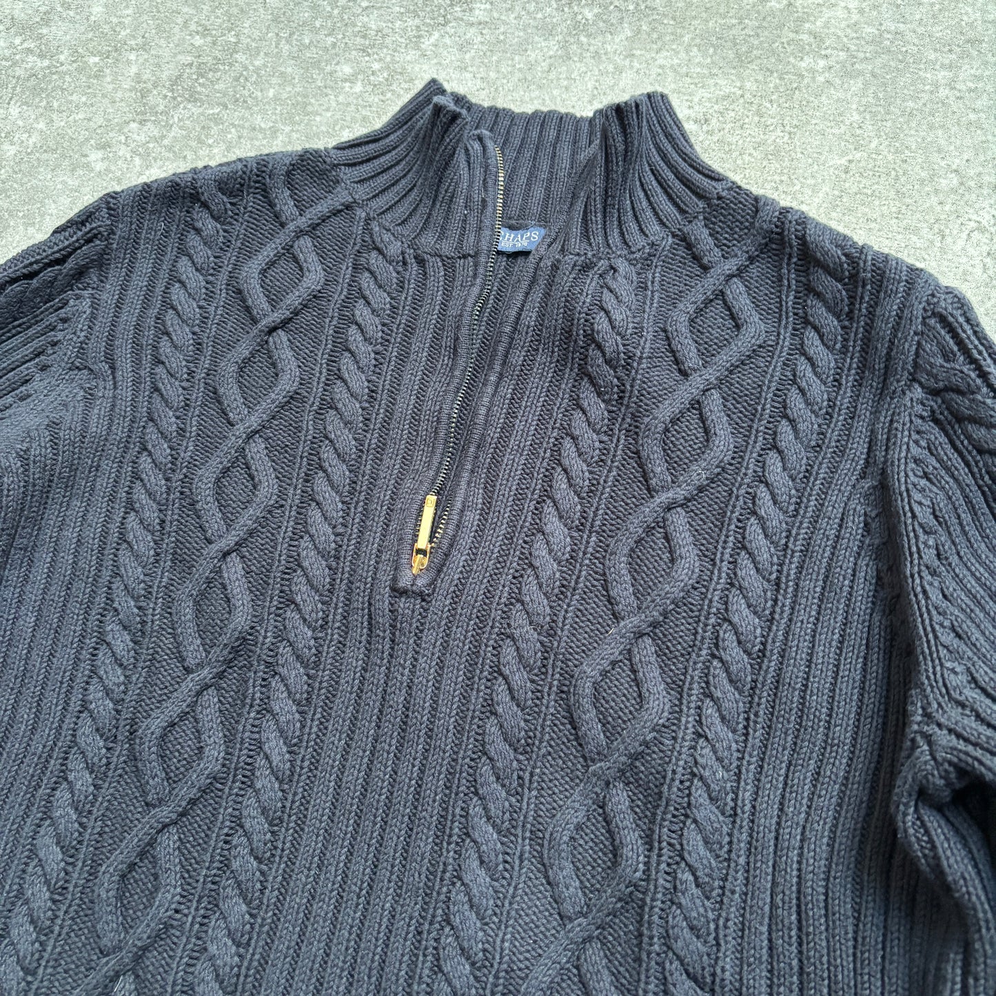 【1990's】Chaps Cable Knit Mock Neck Sweater