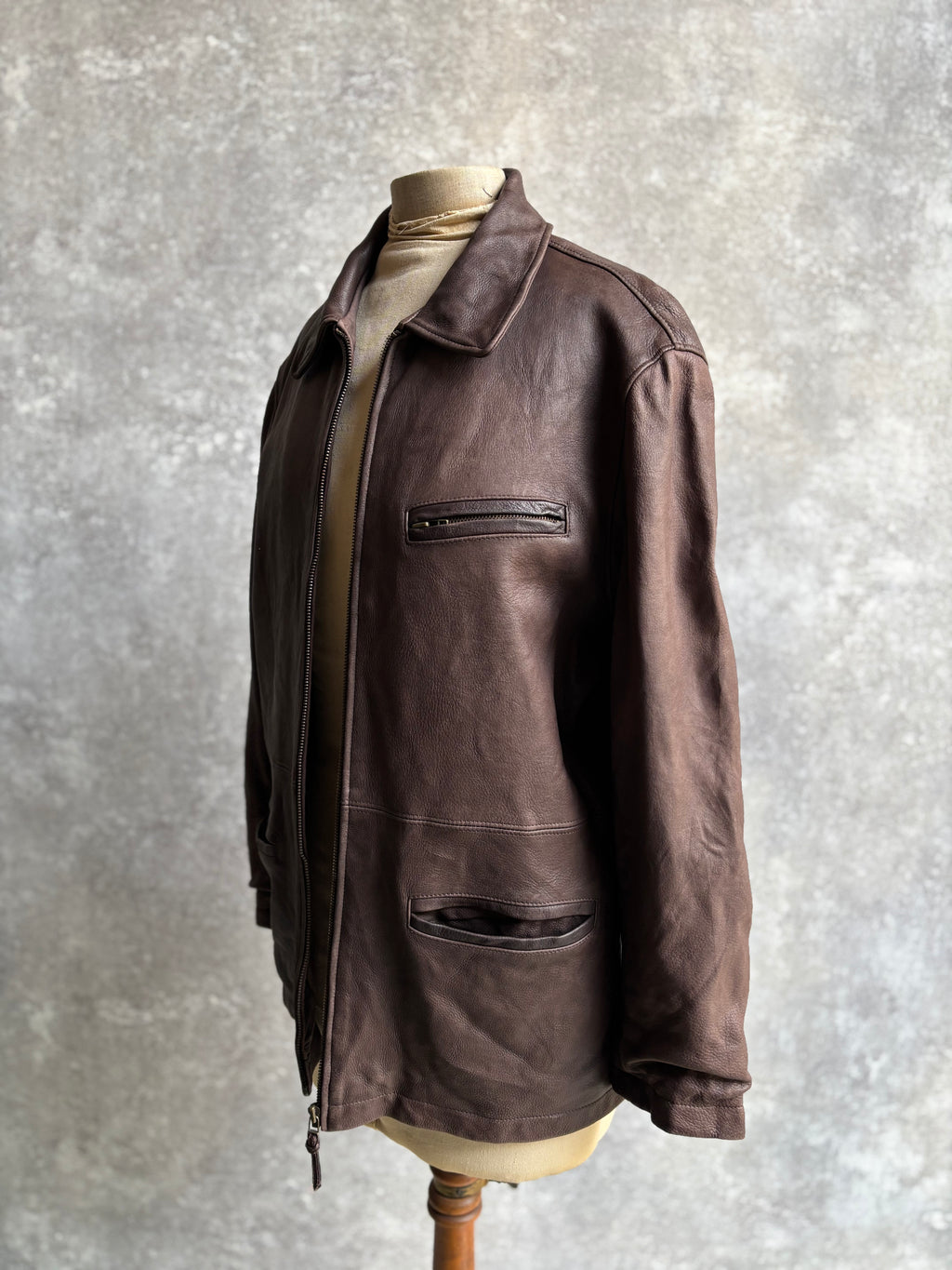 【1970‘s】 Roots Brown Leather Jacket