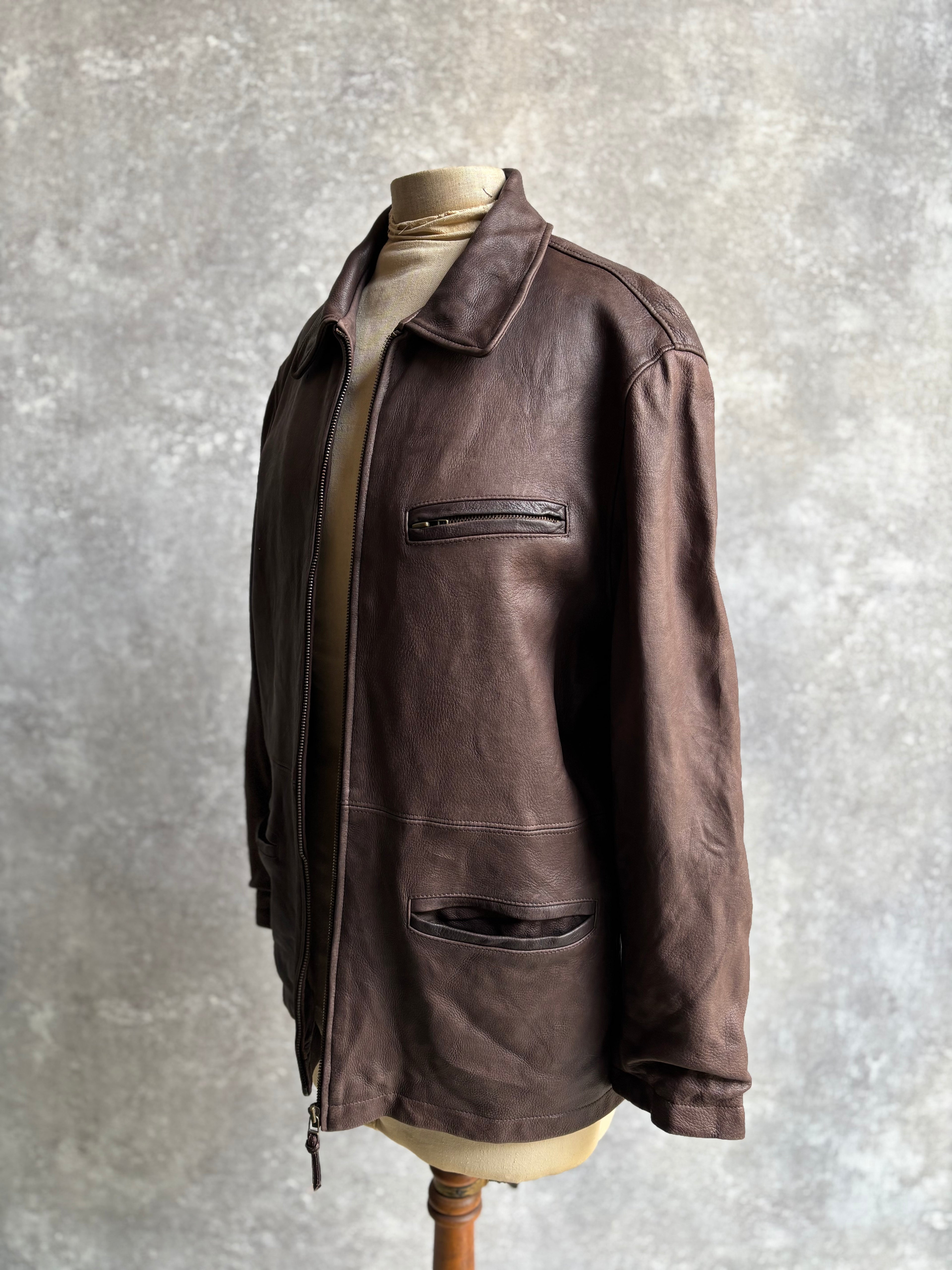 【1970‘s】 Roots Brown Leather Jacket