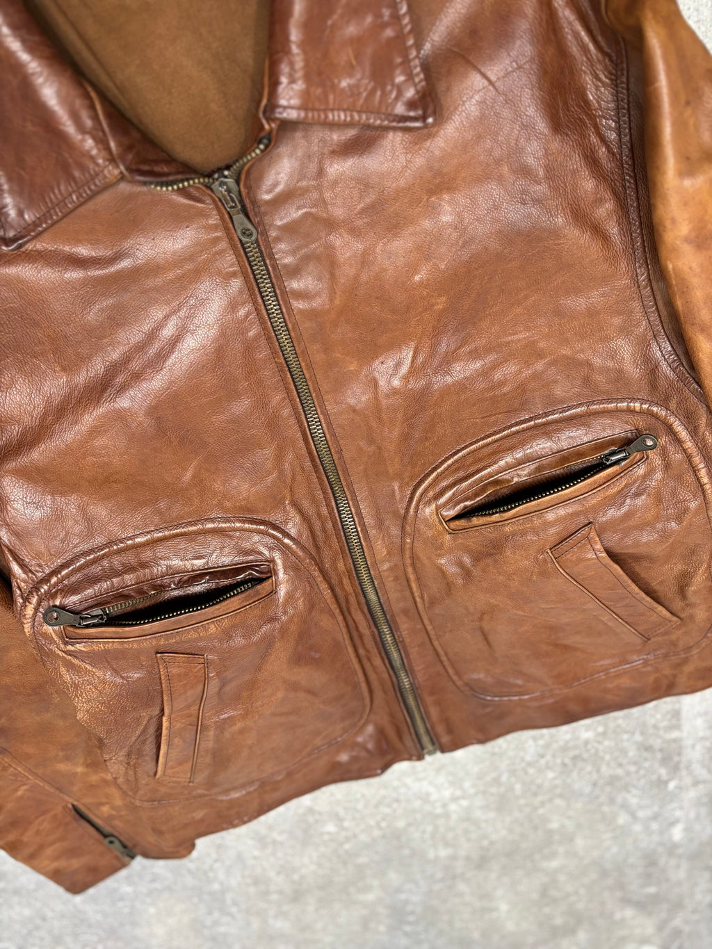 ~1990s Stealth & Co. Leather Zip Jacket – Brown