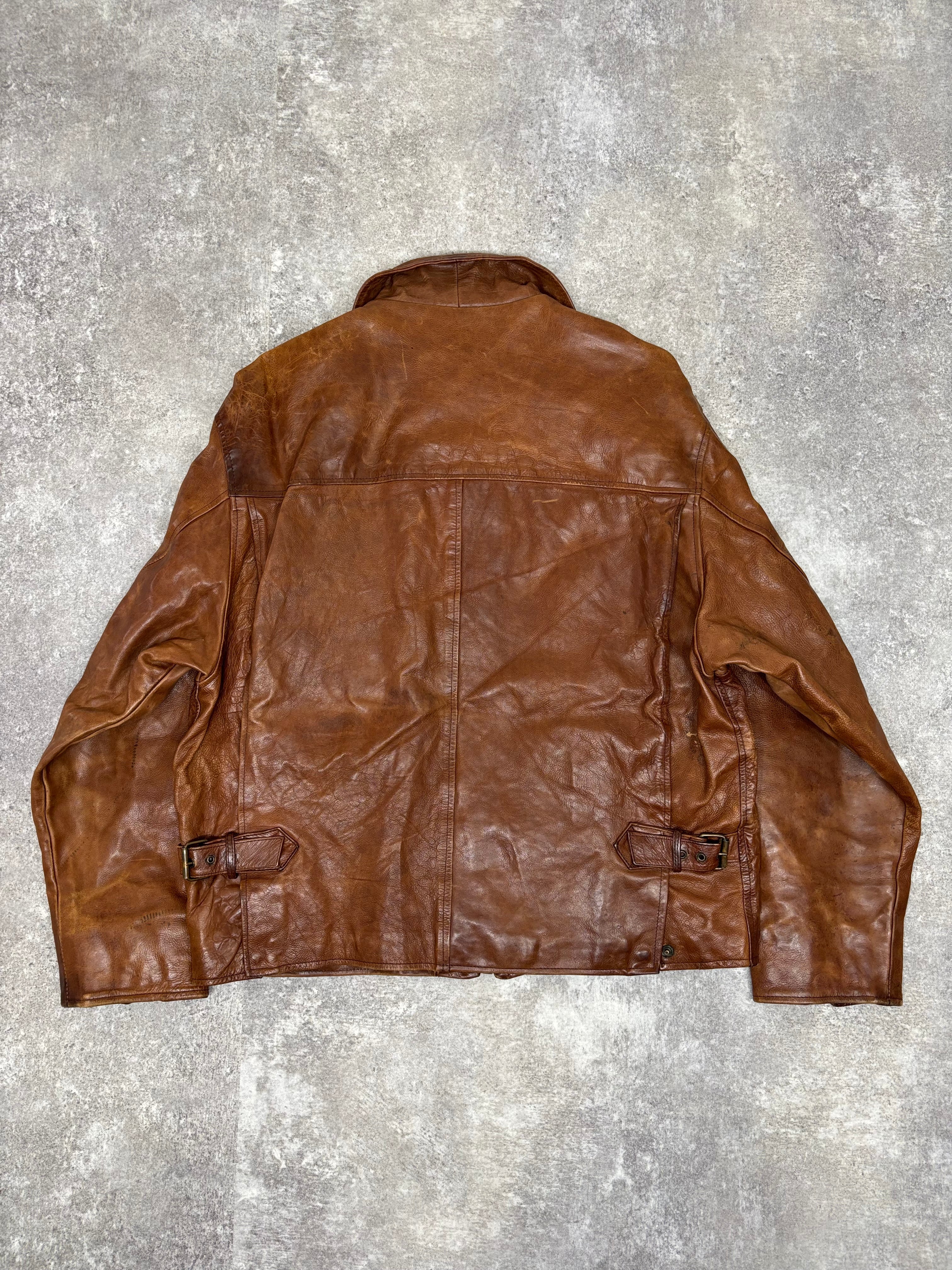 ~1990s Stealth & Co. Leather Zip Jacket – Brown