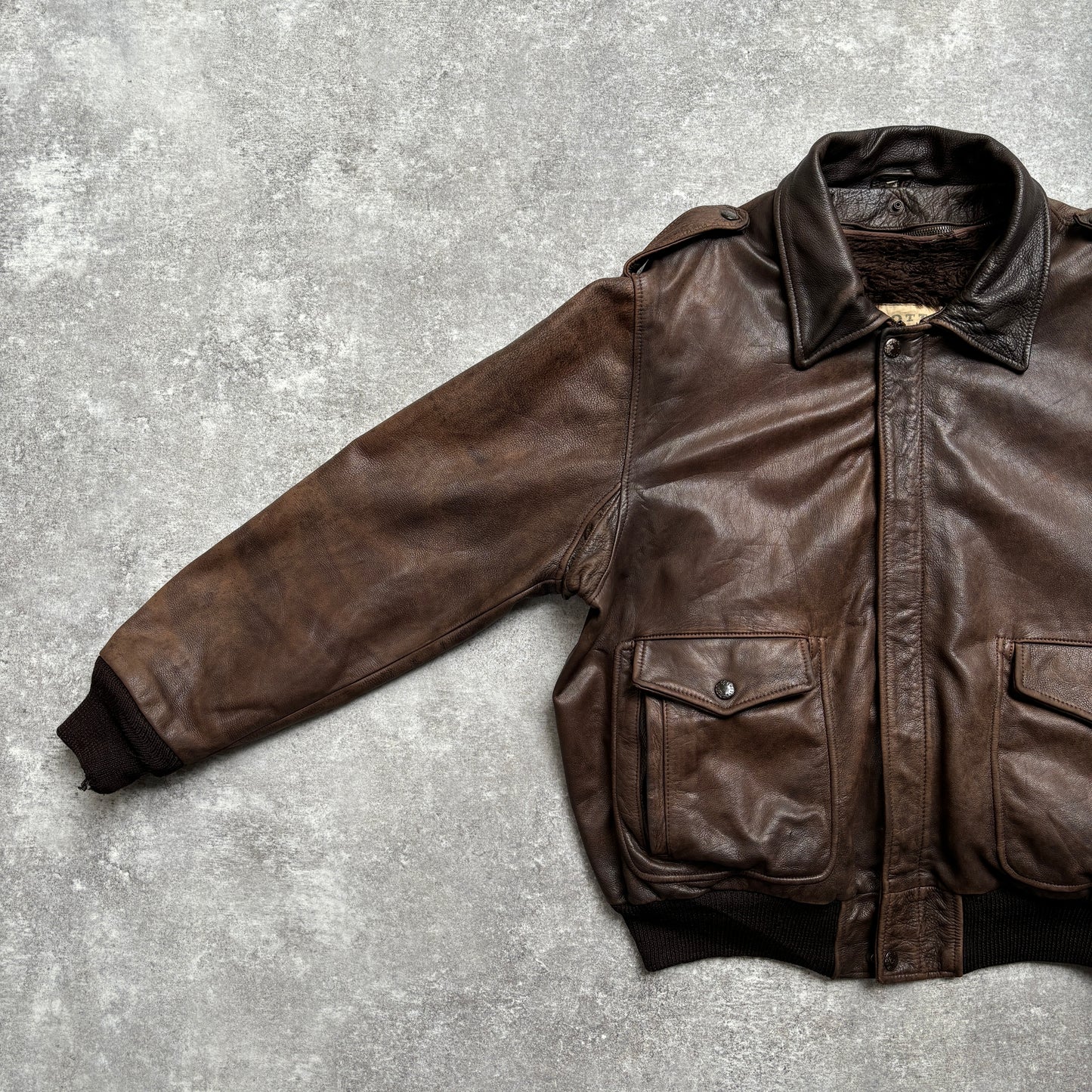 【~1990‘s】G-1 Type Brown Leather Fright Jacket