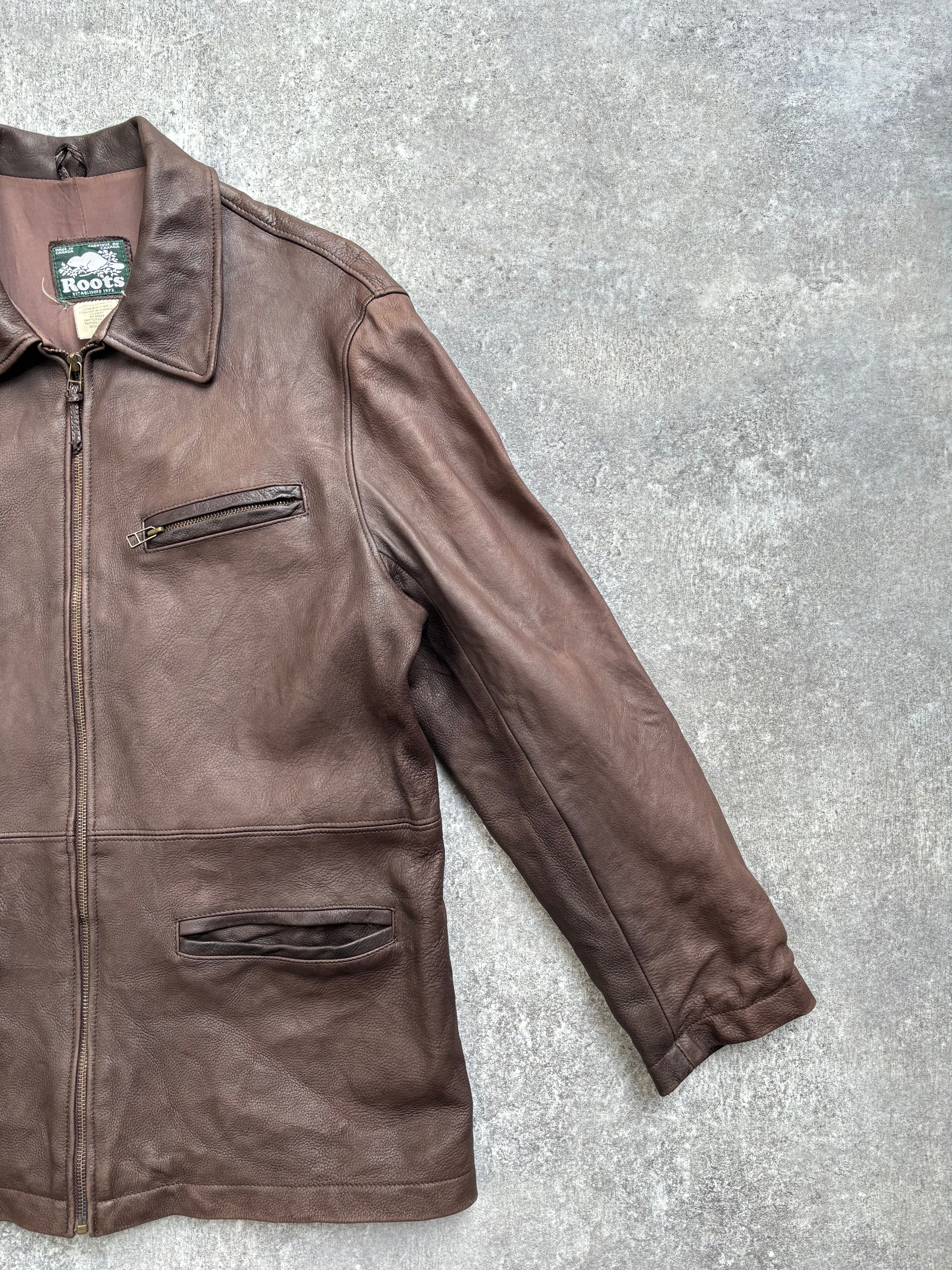 【1970‘s】 Roots Brown Leather Jacket