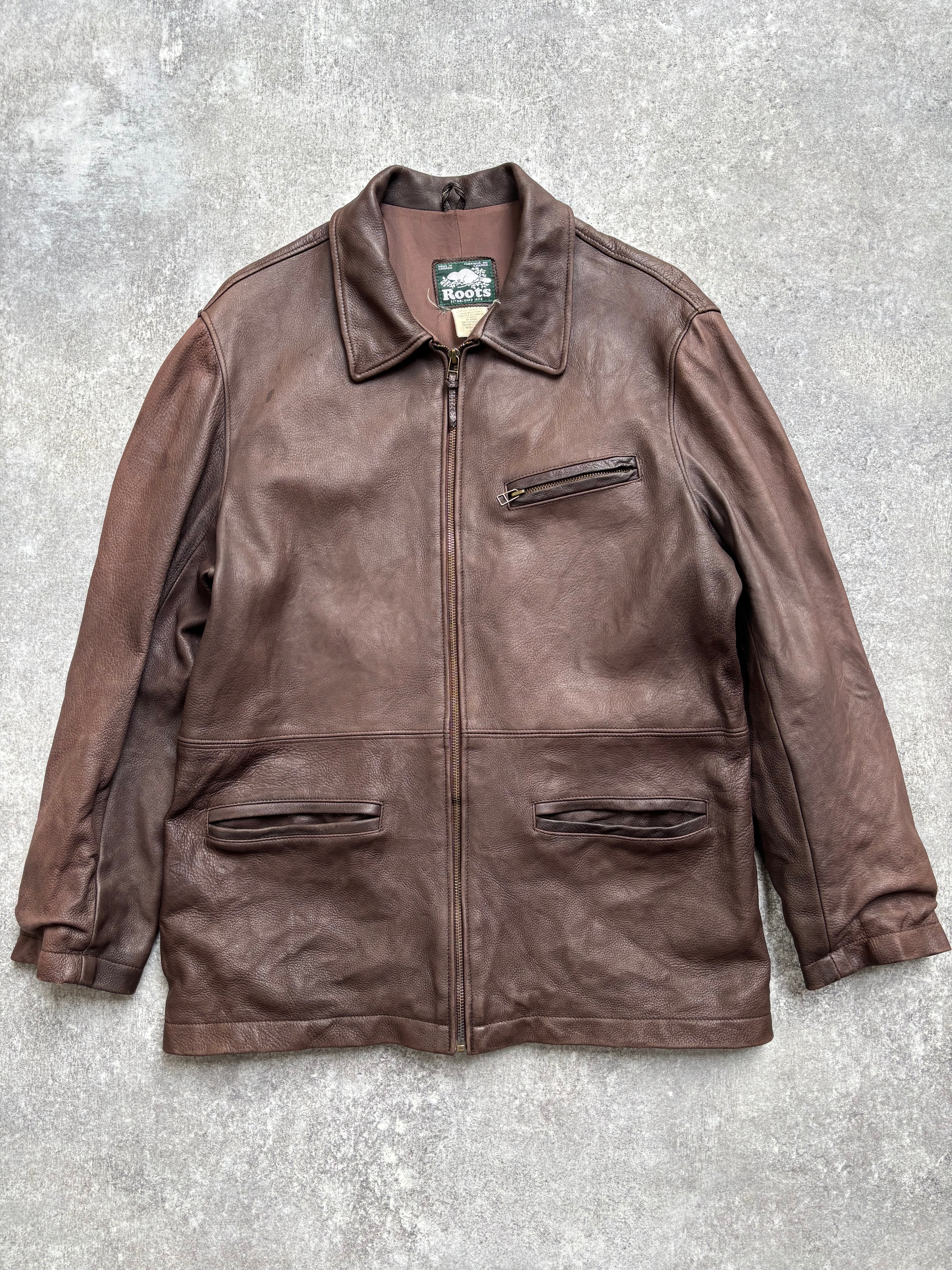 【1970‘s】 Roots Brown Leather Jacket