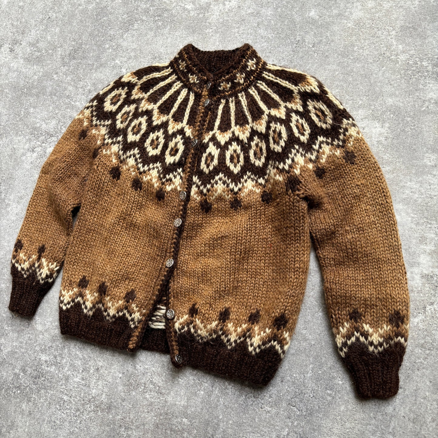 【~1980’s】Nordic Wool Knit Cardigan