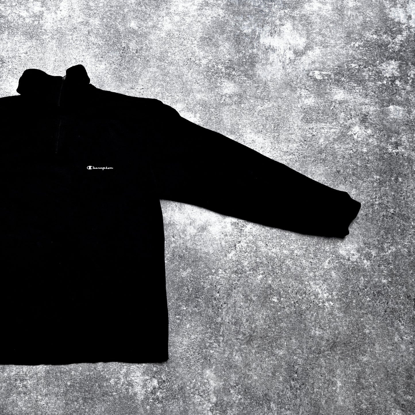 【1990’s】Champion Black Half-Zip Fleece Pullover