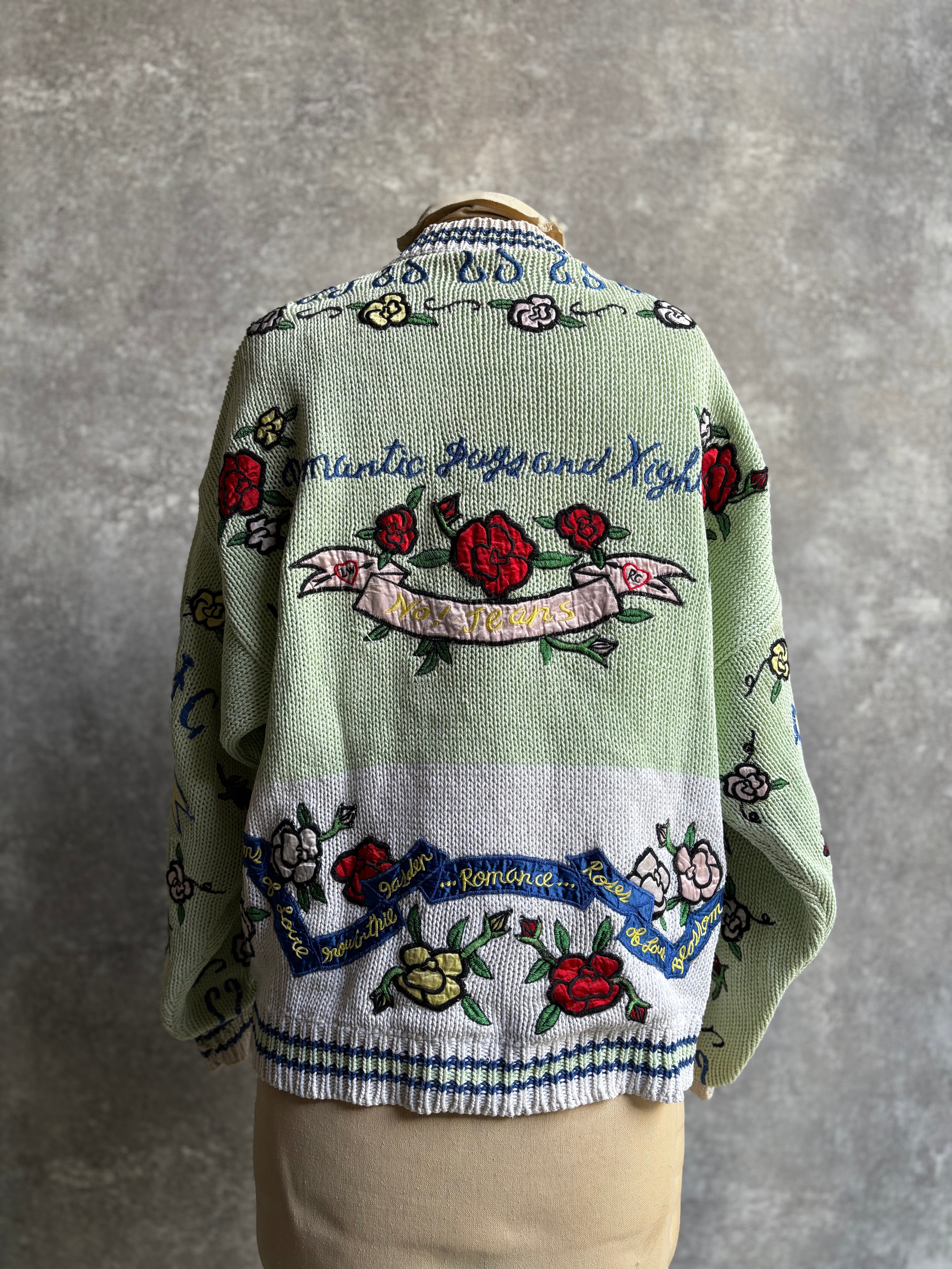 [1989] Whimsical Romantic Knit Cardigan